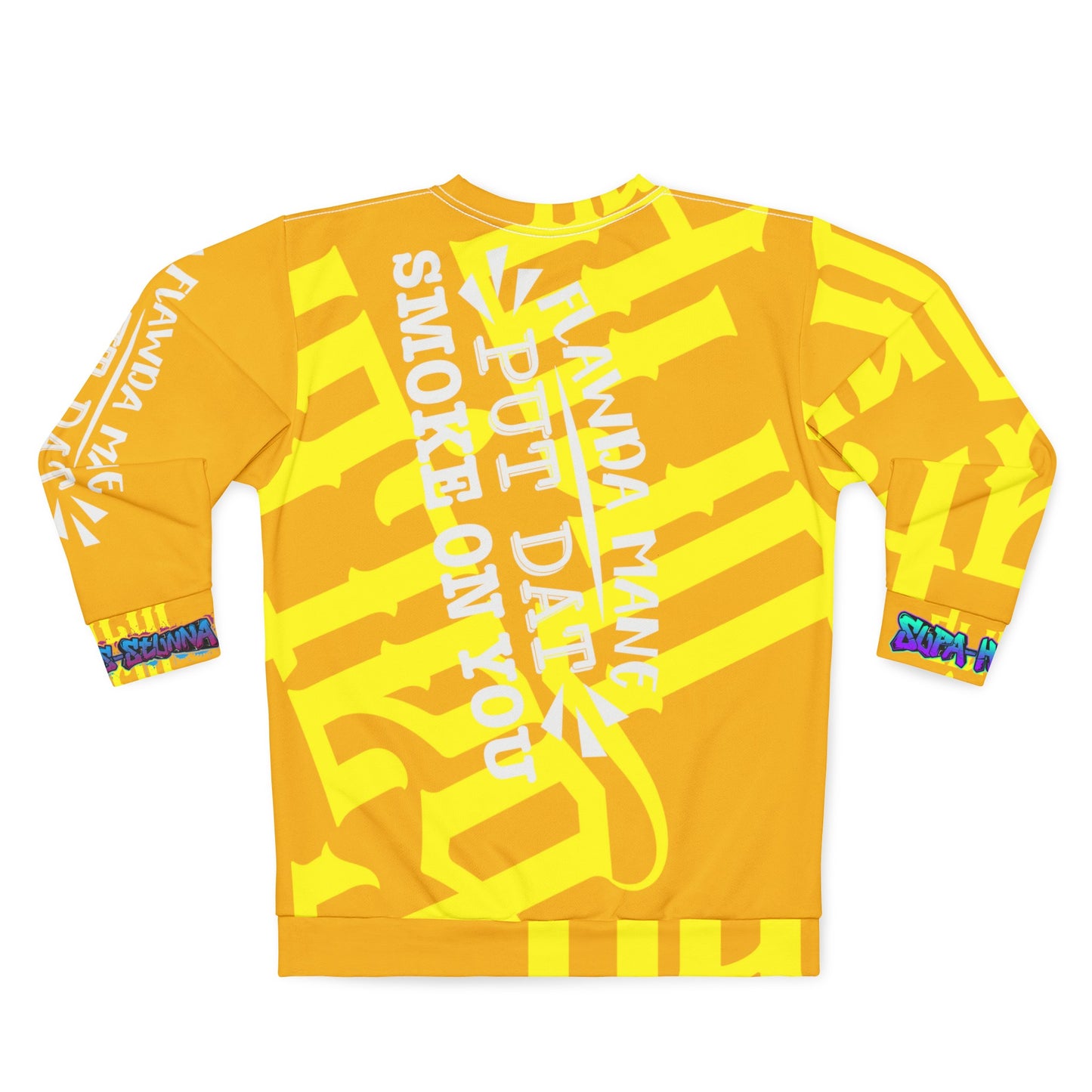 Yellow Gator Drip Exclusive Supa-Heavy Excess-Stunna Hypa-Flex Limited Edition OG Alligator Playuz “Flawda Mane Put Dat Smoke On You” Unisex Playuz Sweatshirt
