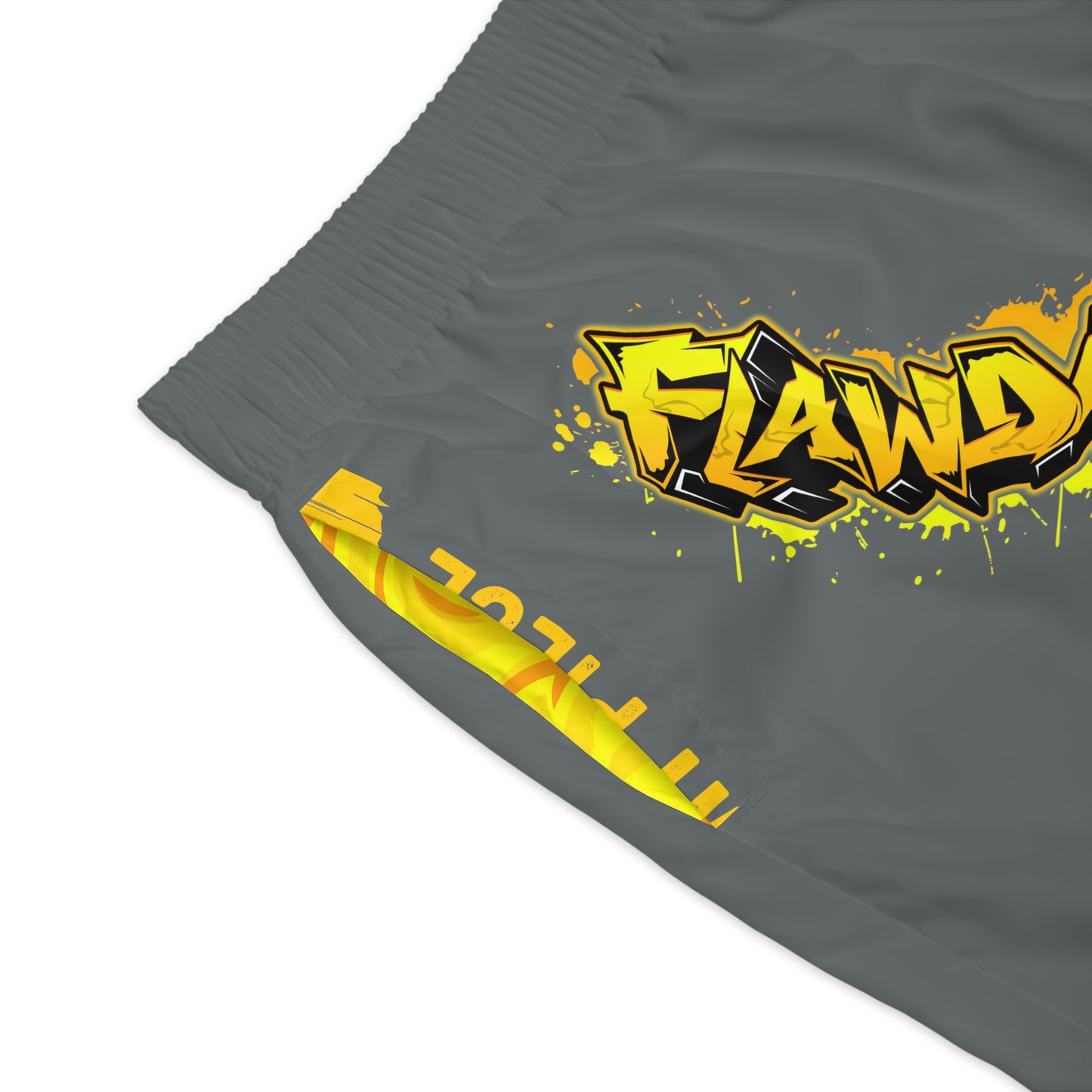 Dark Grey Flawdawear Limited Edition OG Flawda Mane “My Piece Stand Out Like A Sailboat” Men’s Jogguz Playuz Shorts