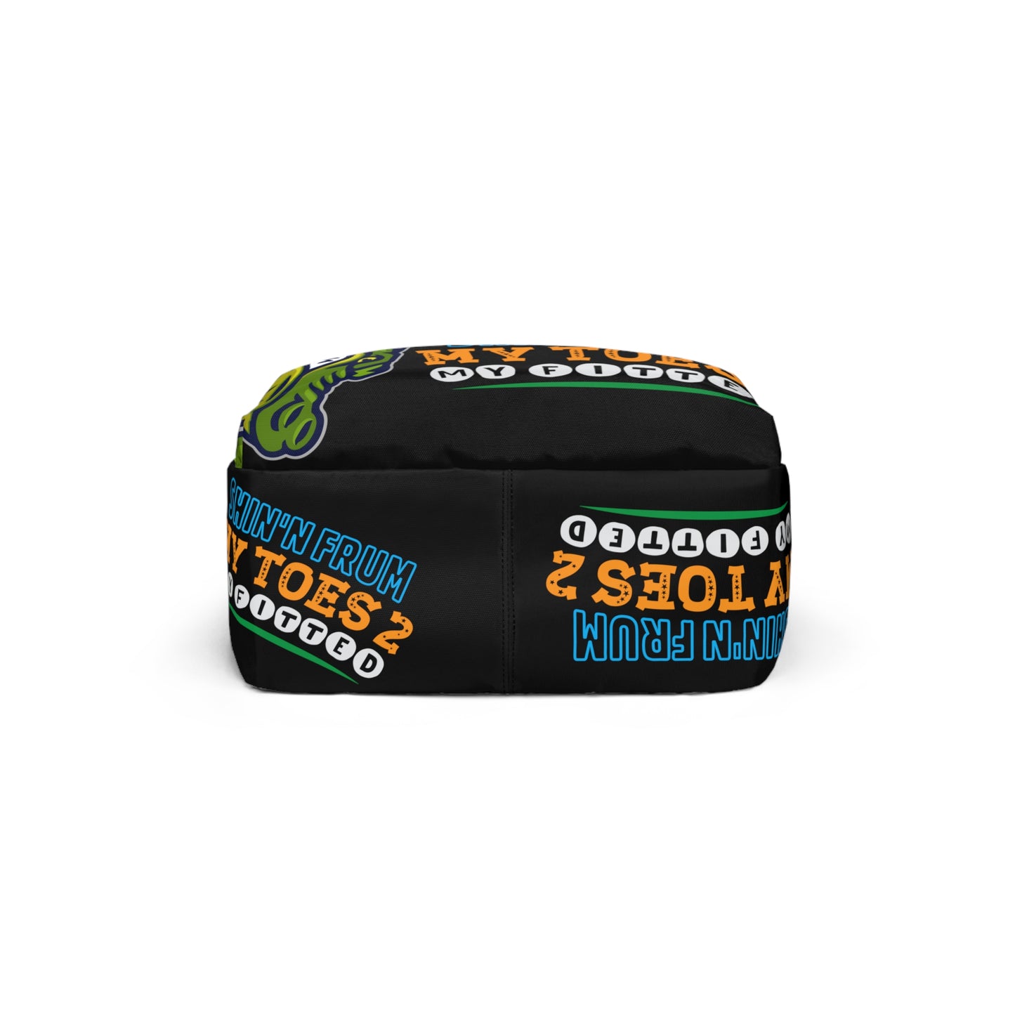 Black Flawdawear Limited Edition OG Rich Daddy "Shin'n Frum My Toes 2 My Fitted" Classic Backpack