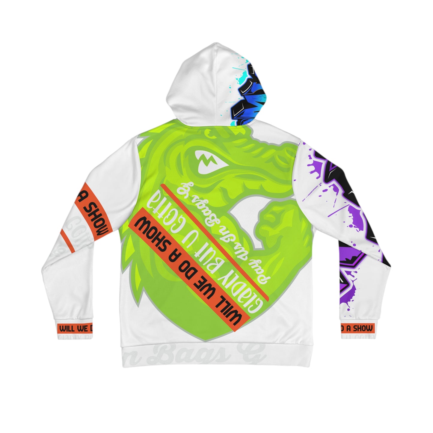 White Flawdawear Limited Edition OG Rich Daddy “Will We Do A Show Gladly But U Gotta Pay Us In Bags G” Men's Playuz Hoodie