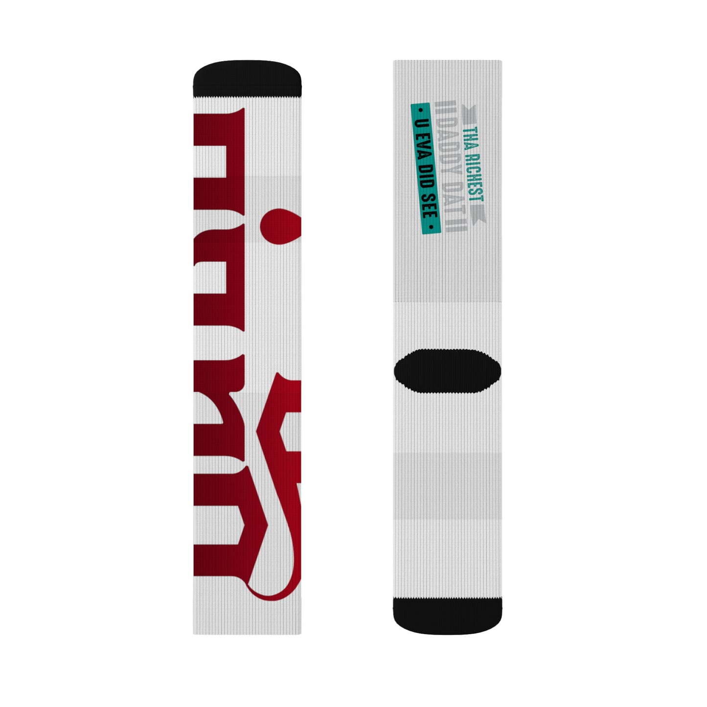 White Gator Drip Supa-Heavy Excess-Stunna Hypa-Flex Limited Edition OG Rich Daddy “Tha Richest Daddy Dat U Eva Did See” Medium Playuz Socks