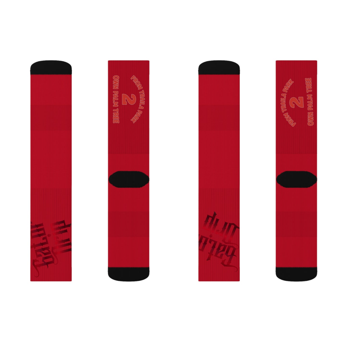 Dark Red Gator Drip Supa-Heavy Excess-Stunna Hypa-Flex Limited Edition OG Alligator Papuh Playuz “From Traila Park 2 Own Palm Tree” Medium Playuz Socks