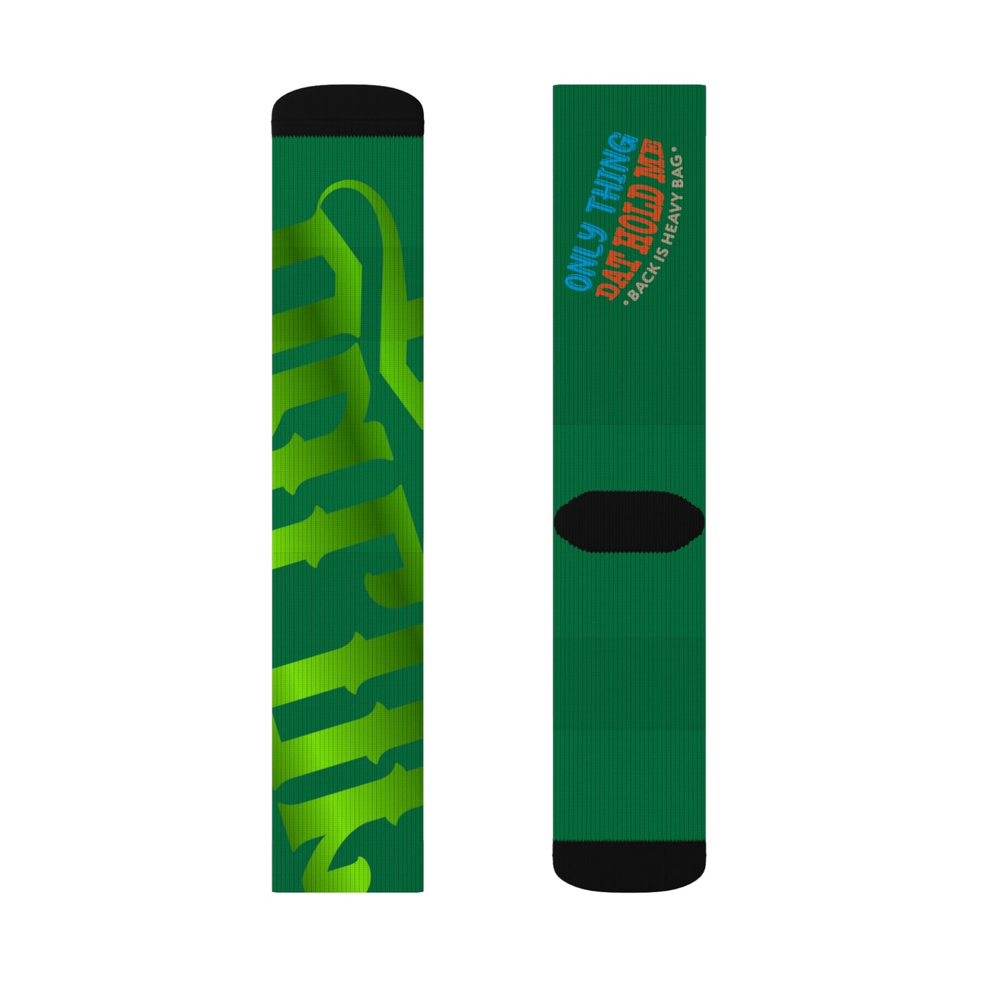Dark Green Gator Drip Supa-Heavy Excess-Stunna Hypa-Flex Limited Edition OG Rich Daddy “Only Thing Dat Hold Me Back Is Heavy Bag” Medium Playuz Socks