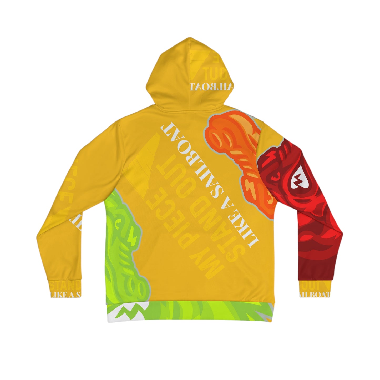 Yellow Flawdawear Limited Edition OG Flawda Mane “My Piece Stand Out Like A Sailboat” Men's Playuz Hoodie