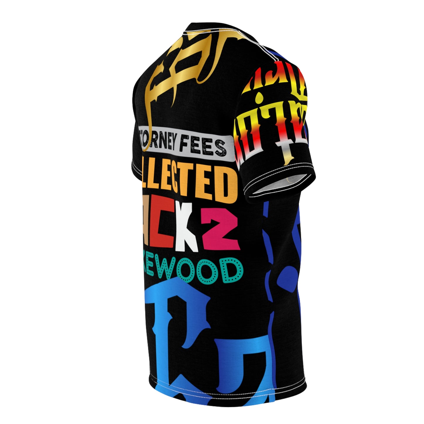 Black Gator Drip Exclusive Supa-Heavy Excess-Stunna Flex Alligator Playuz Limited Edition OG Multi-Logo Rich Daddy “Attorney Fees Collected Back 2 Cakewood" Unisex Cut & Sew Playuz Tee