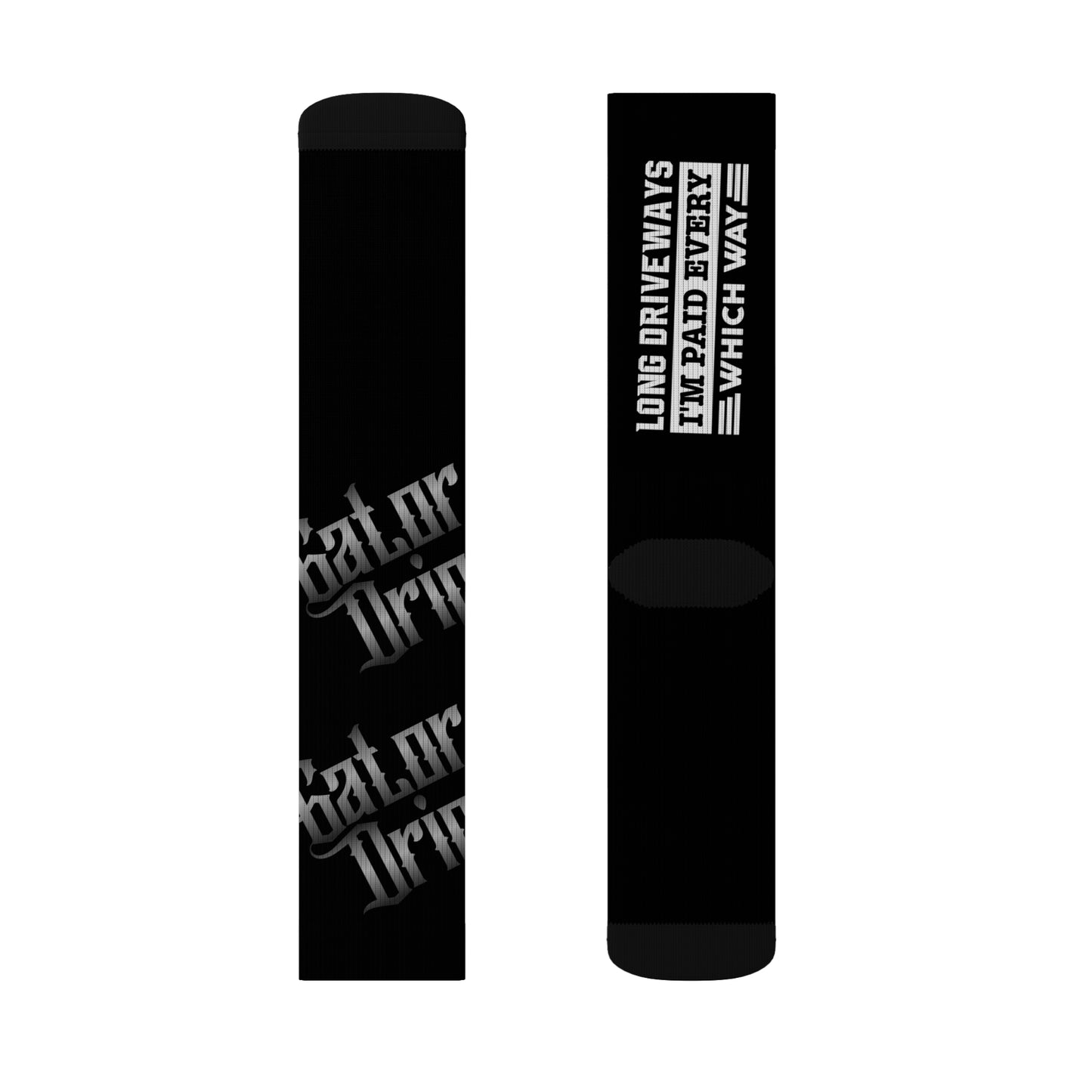 Black Gator Drip Supa-Heavy Excess-Stunna Hypa-Flex Limited Edition OG Alligator Papuh Playuz “Long Driveways I’m Paid Every Which Way” Medium Playuz Socks