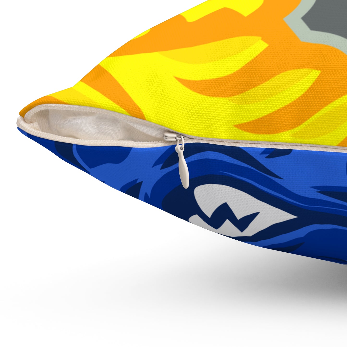 Dark Grey Flawdawear Limited Edition OG Alligator Playuz “Dat Real Bread Partnuh Dat Real Bread Partnuh” Spun Polyester Square Playuz Pillow