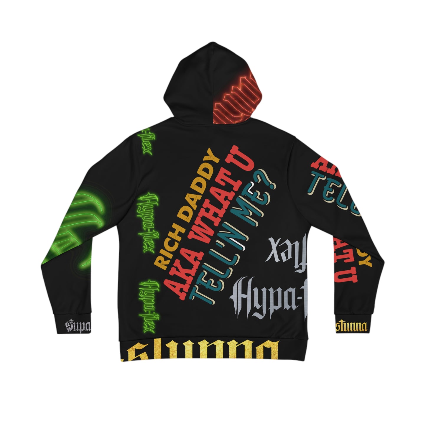 Black Gator Drip Exclusive Supa-Heavy Excess-Stunna Hypa-Flex Limited Edition OG Rich Daddy “Rich Daddy AKA What U Tell’n ME?” Men's Playuz Hoodie