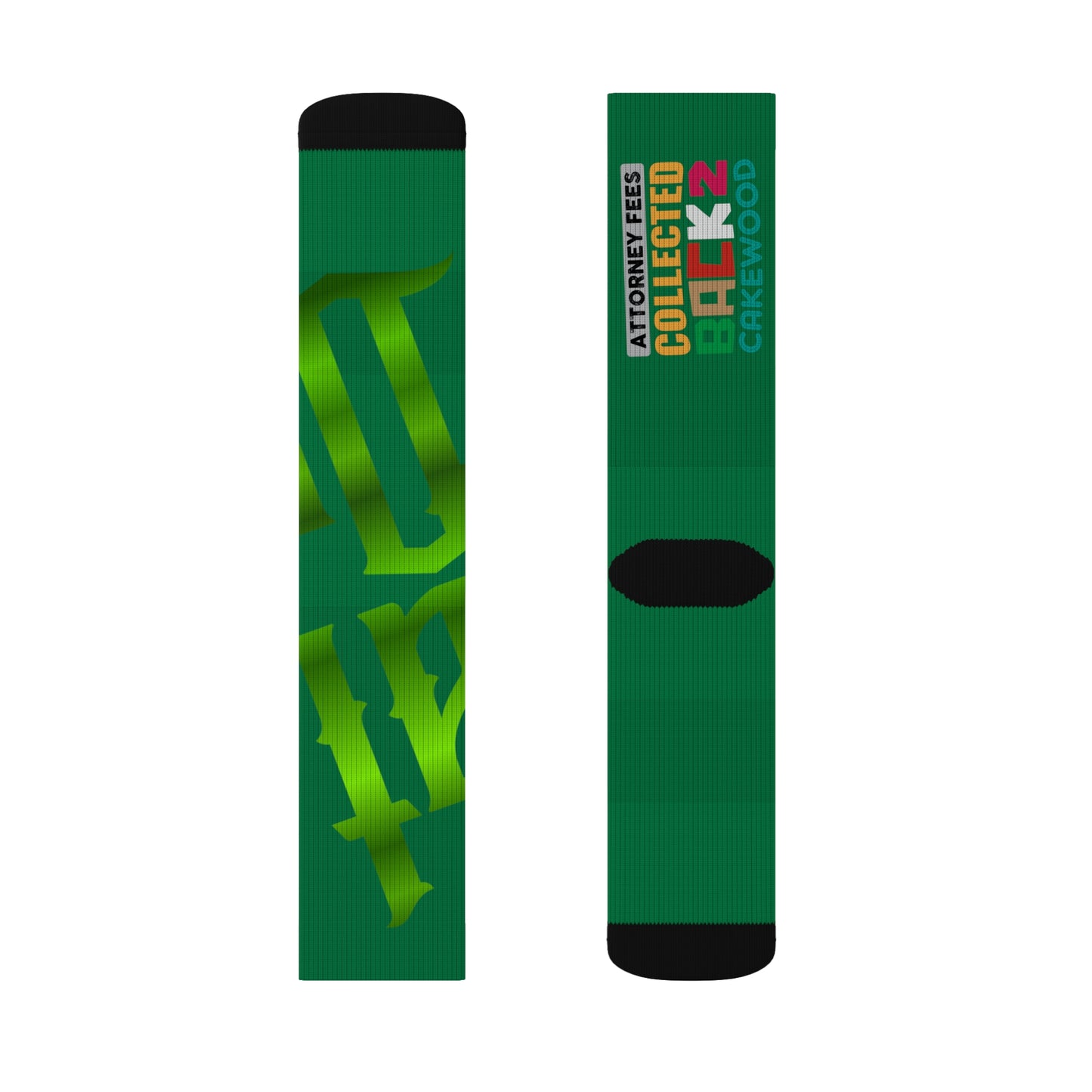 Dark Green Gator Drip Supa-Heavy Excess-Stunna Hypa-Flex Limited Edition OG Rich Daddy “Attorney Fees Collected Back 2 Cakewood” Medium Playuz Socks