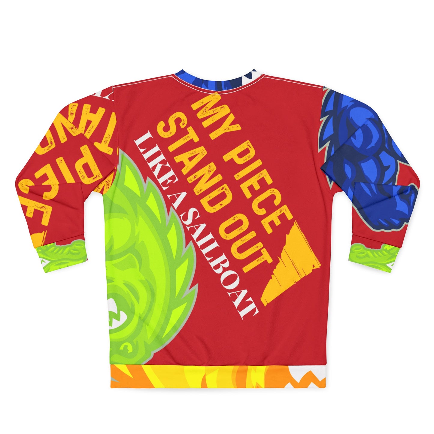 Dark Red Flawdawear Limited Edition OG Flawda Mane “My Piece Stand Out Like A Sailboat” Unisex Playuz Sweatshirt