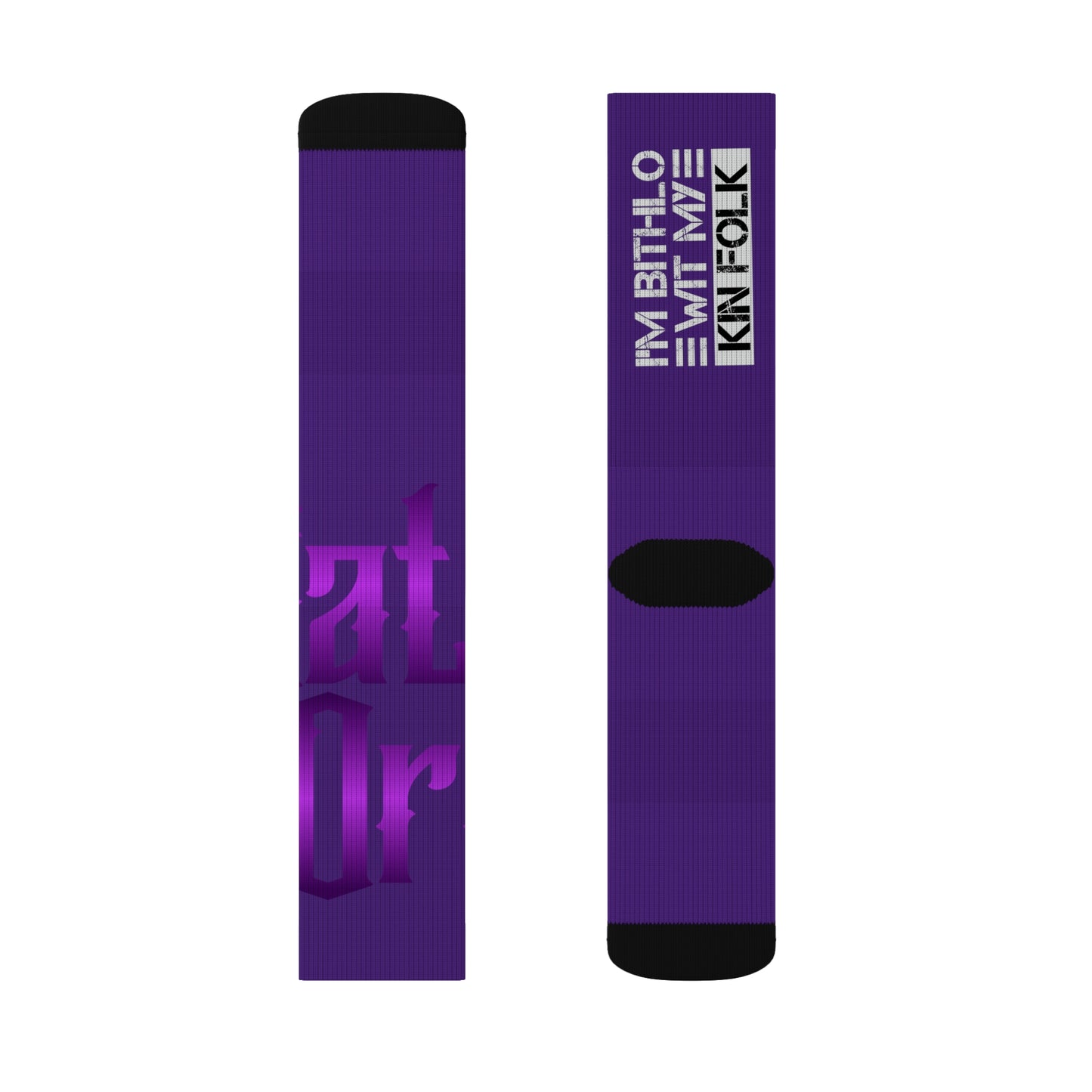 Purple Gator Drip Supa-Heavy Excess-Stunna Hypa-Flex Limited Edition OG Flawda Mane “I’m Bithlo Wit My Kin Folk” Medium Playuz Socks