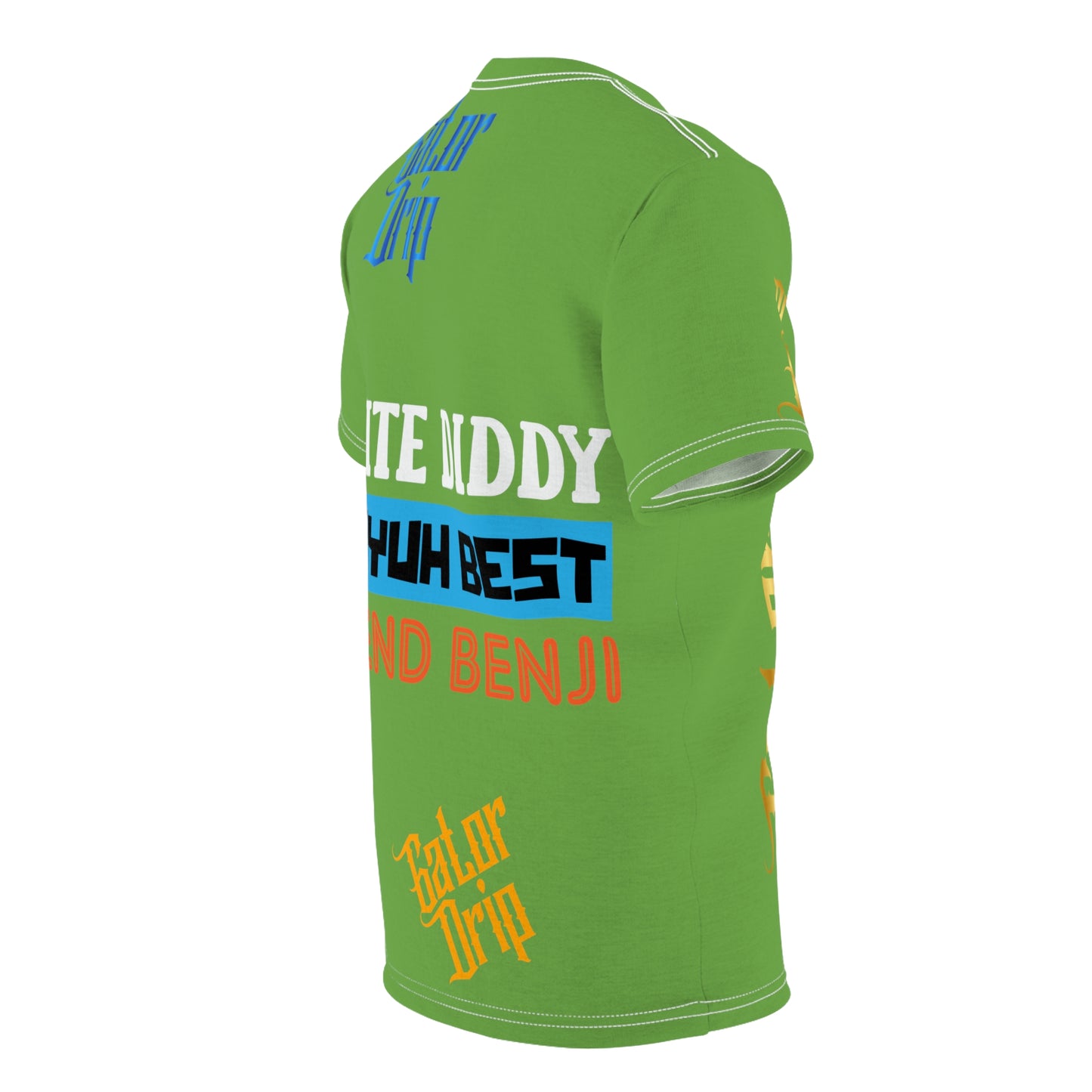 Green Gator Drip Exclusive Supa-Heavy Excess-Stunna Flex Alligator Playuz Limited Edition OG Multi-Logo Rich Daddy “White Diddy Playuh Best Friend Benji" Unisex Cut & Sew Playuz Tee