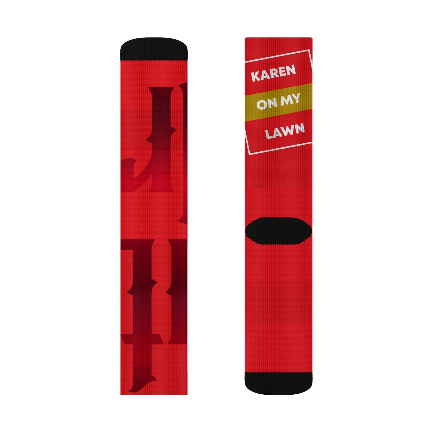 Red Gator Drip Supa-Heavy Excess-Stunna Hypa-Flex Limited Edition OG Alligator Papuh Playuz “Karen On My Lawn” Medium Playuz Socks