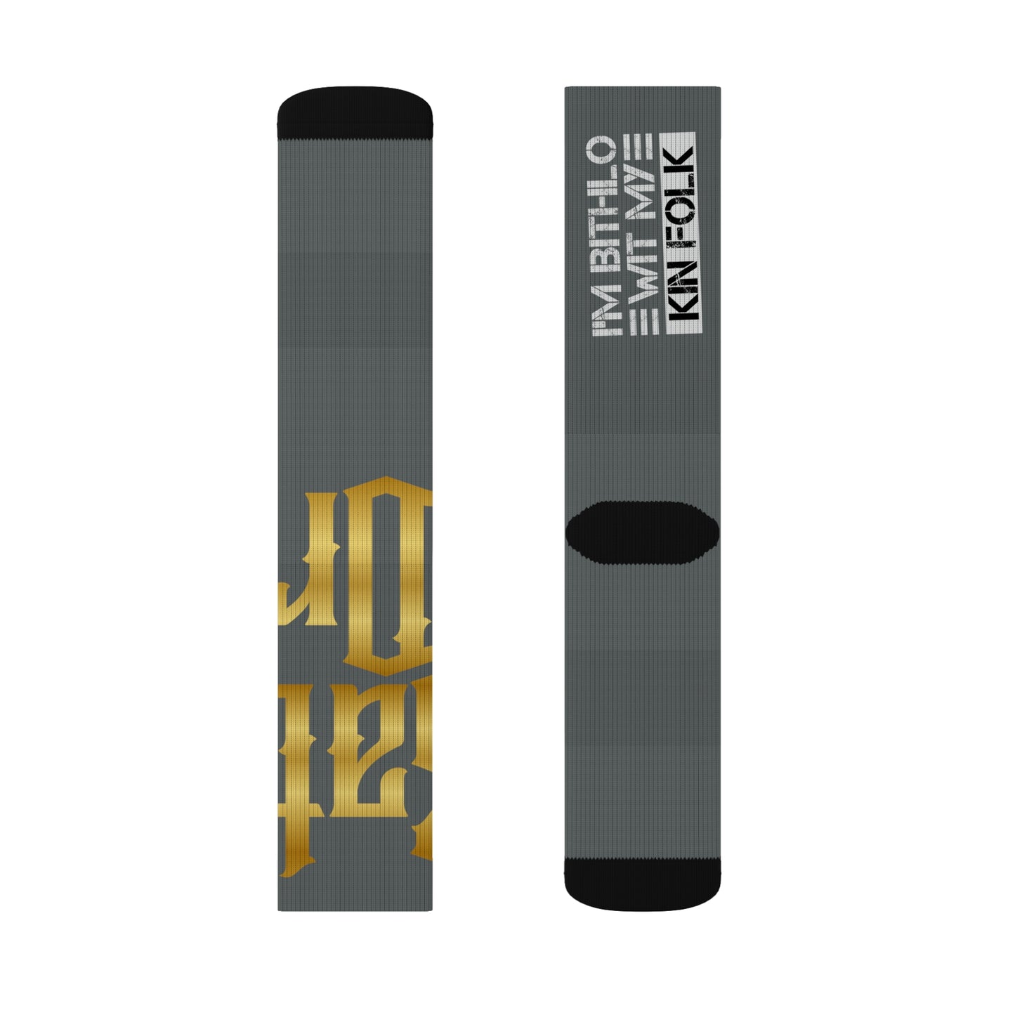 Dark Grey Gator Drip Supa-Heavy Excess-Stunna Hypa-Flex Limited Edition OG Flawda Mane “I’m Bithlo Wit My Kin Folk” Medium Playuz Socks