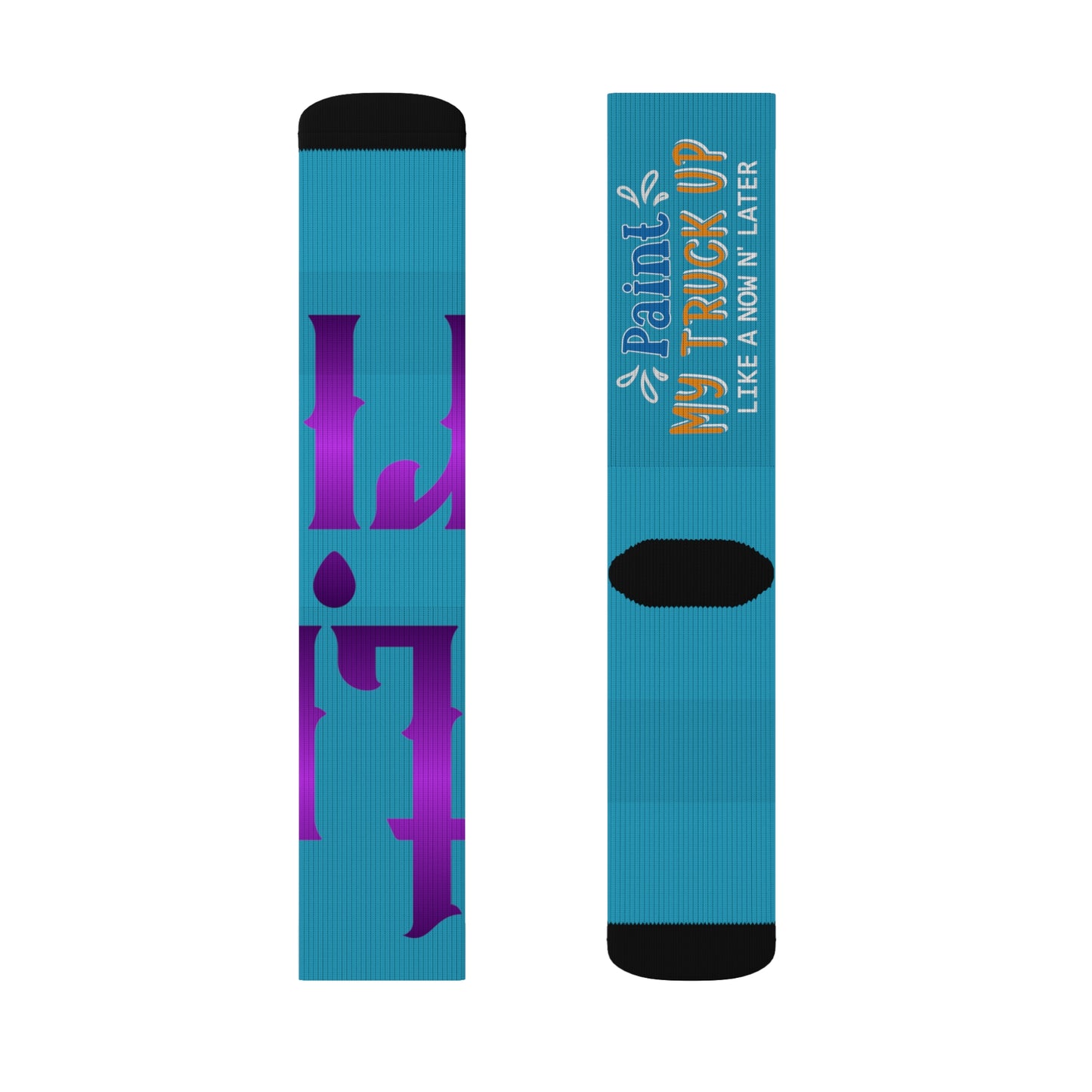 Turquoise Gator Drip Supa-Heavy Excess-Stunna Hypa-Flex Limited Edition OG Flawda Mane “Paint My Truck Up Like A Now & Later” Medium Playuz Socks