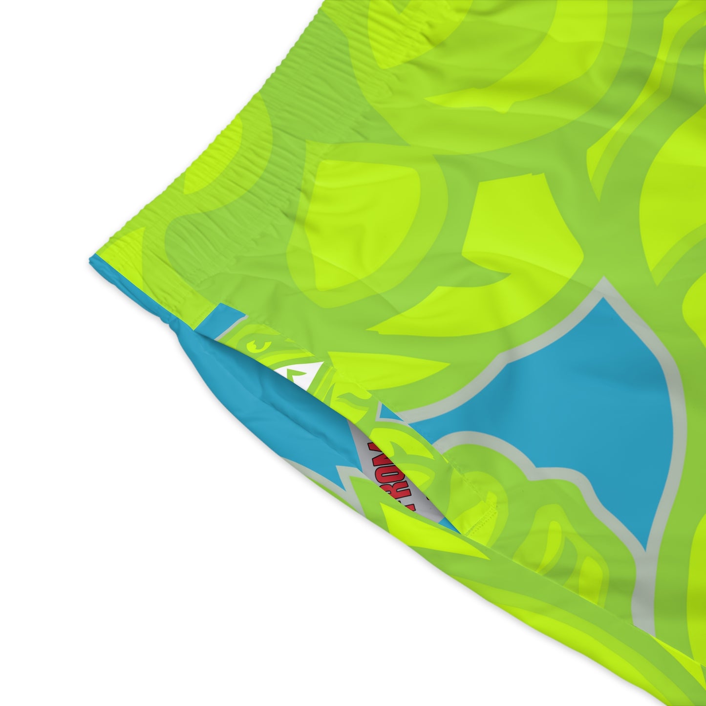 Turquoise/Lime Flawdawear Limited Edition OG Flawda Mane “From Ramen Noodles To 5 Star” Men’s Jogguz Playuz Shorts