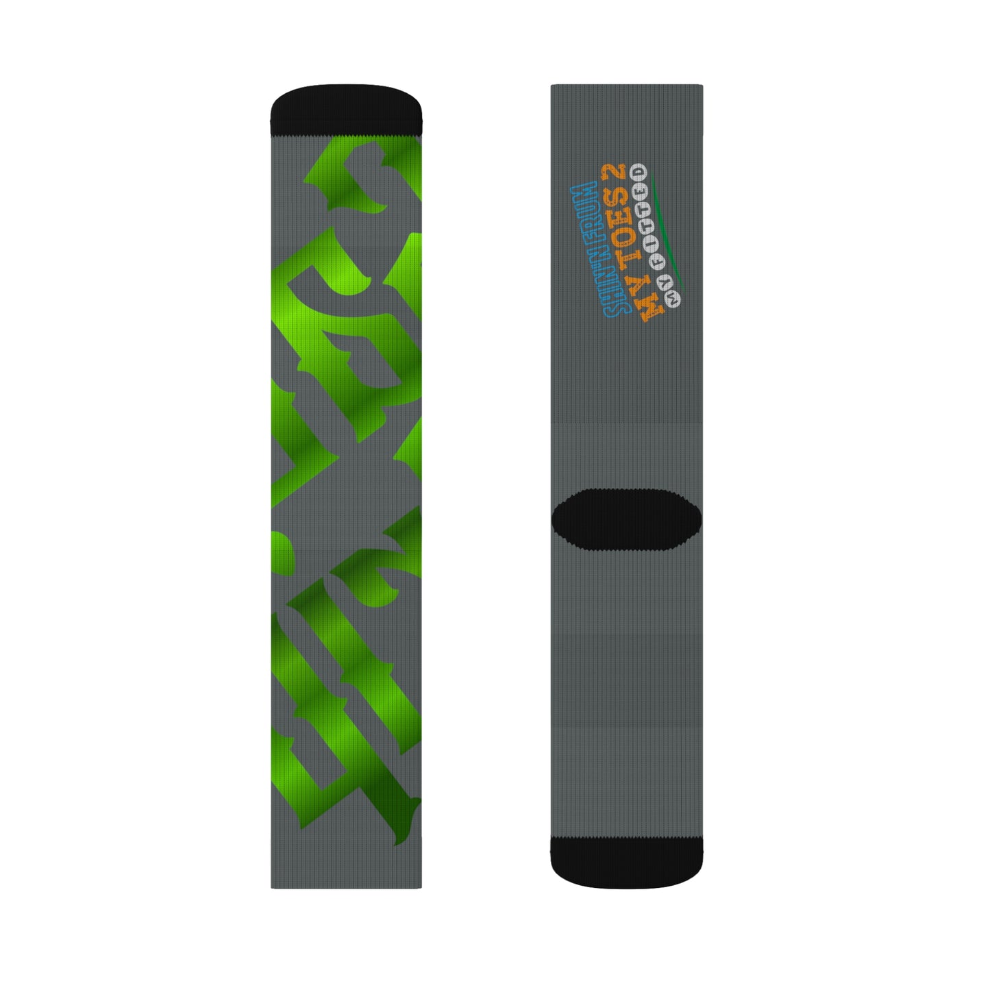 Dark Grey Gator Drip Supa-Heavy Excess-Stunna Hypa-Flex Limited Edition OG Rich Daddy “Shin’n Frum My Toes 2 My Fitted” Medium Playuz Socks