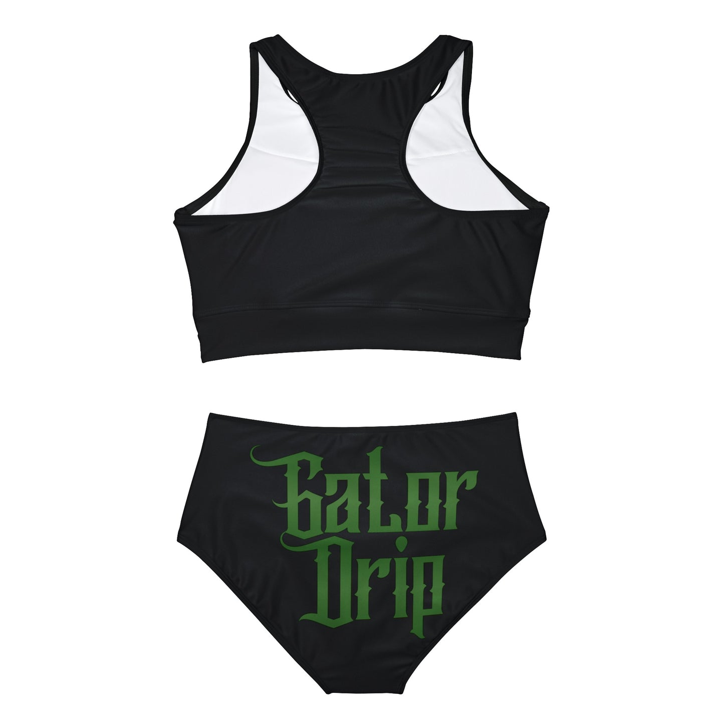 Black Flawdawear Limited Edition OG Rich Daddy "Tha Richest Daddy Dat U Eva Did See" Sporty Lady Playuz Bikini Set