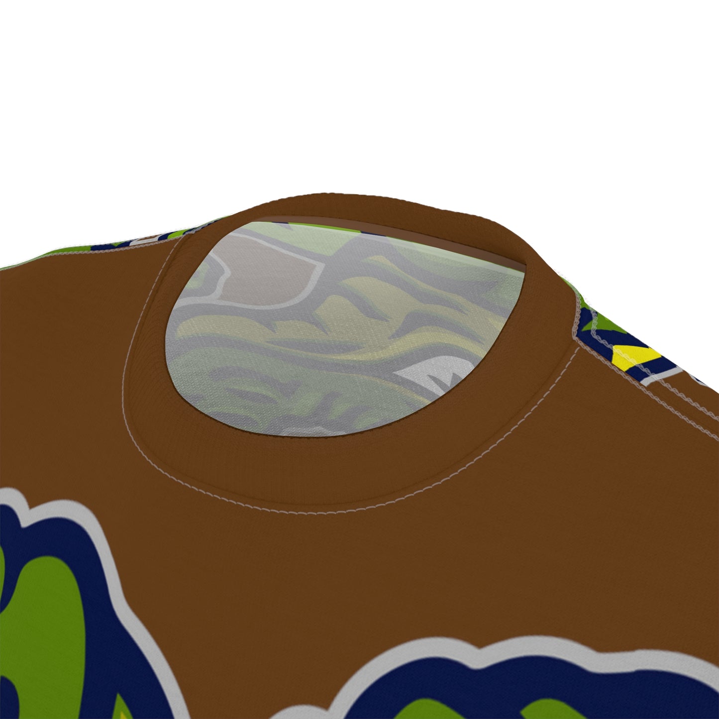 Brown Flawdawear Limited Edition OG Rich Daddy “Gone All Tha Way In Tha Paint” Unisex Cut & Sew Playuz Tee