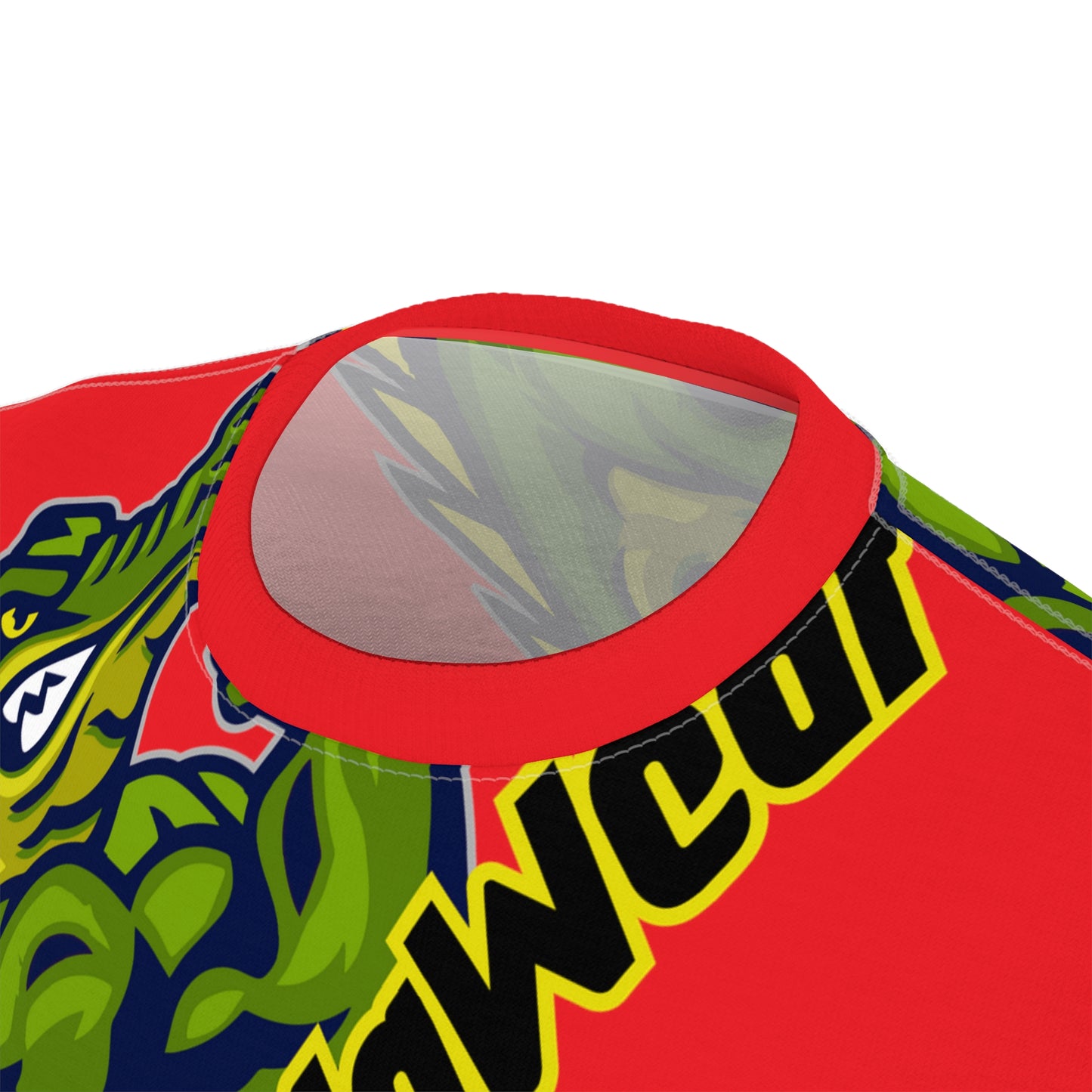 Red Flawdawear Limited Edition OG Alligator Papuh Playuz “Alligator Tha Paint” Unisex Cut & Sew Playuz Tee