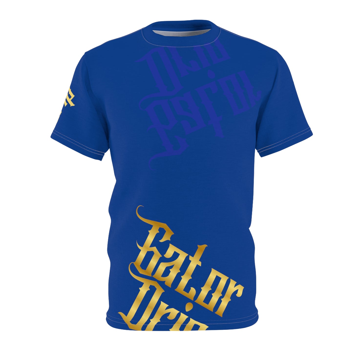 Dark Blue Gator Drip Exclusive Supa-Heavy Excess-Stunna Flex Alligator Playuz Limited Edition OG Multi-Logo Rich Daddy “A Hatuh Stone Frozen In His Envy" Unisex Cut & Sew Playuz Tee
