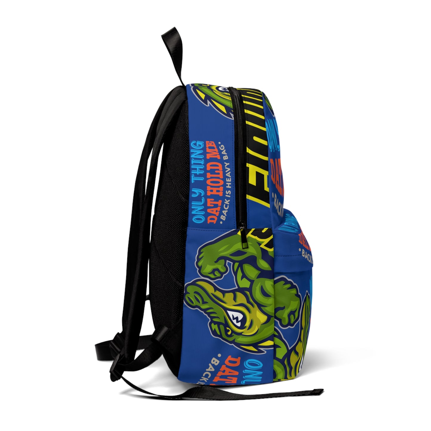 Blue Flawdawear Limited Edition OG Rich Daddy "Only Thing Dat Hold Me Back Is Heavy Bag" Classic Backpack