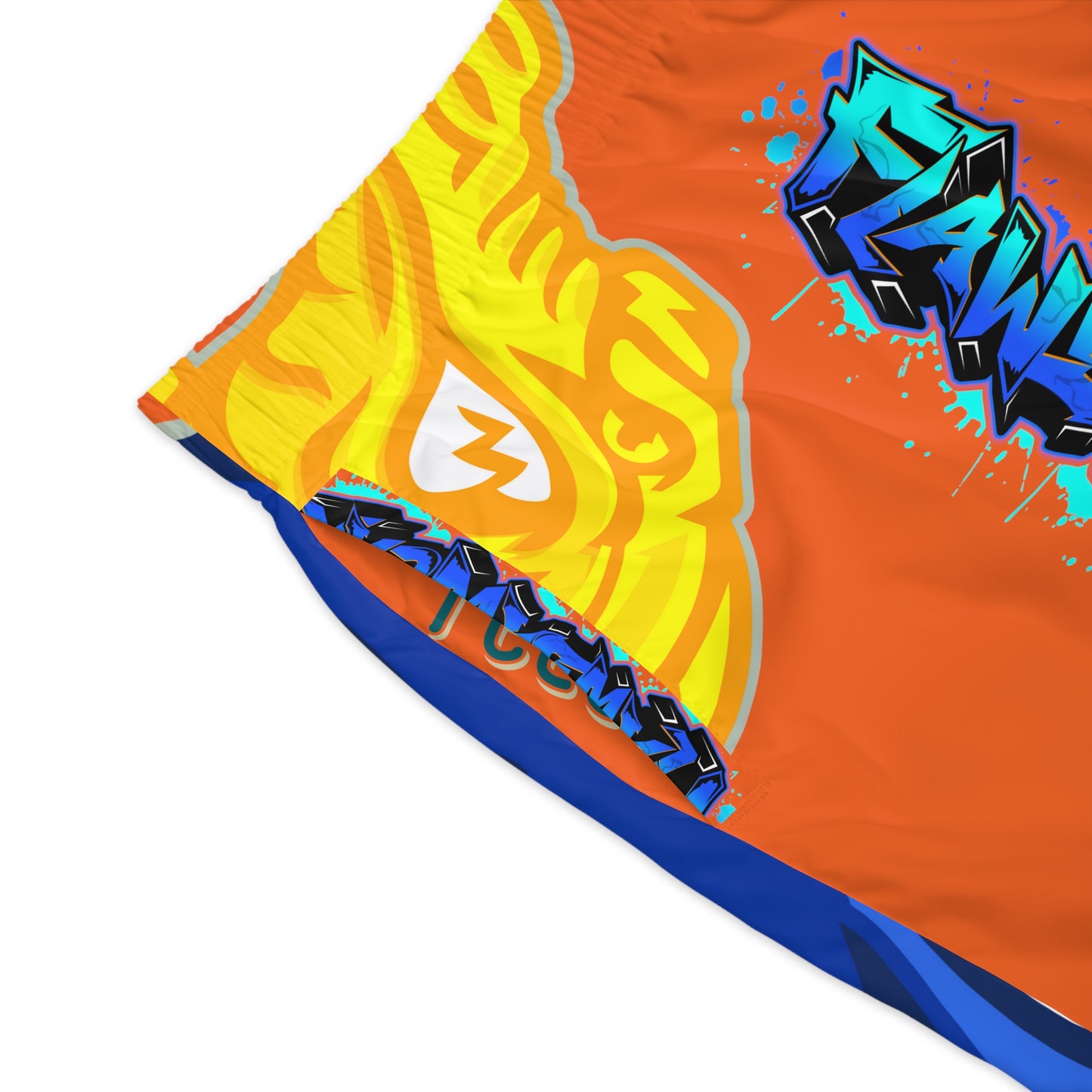 Orange Flawdawear Limited Edition OG Rich Daddy “Rich Daddy AKA What U Tell’n ME?” Men’s Jogguz Playuz Shorts