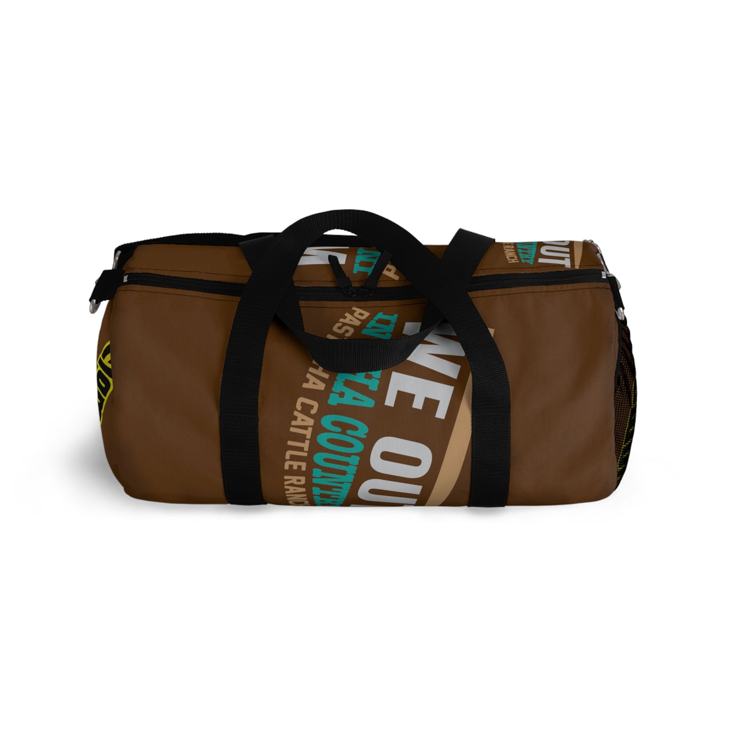 Brown Flawdawear Limited Edition OG Rich Daddy “We Out In Tha Country Past Tha Cattle Ranch” Duffle Playuz Bag