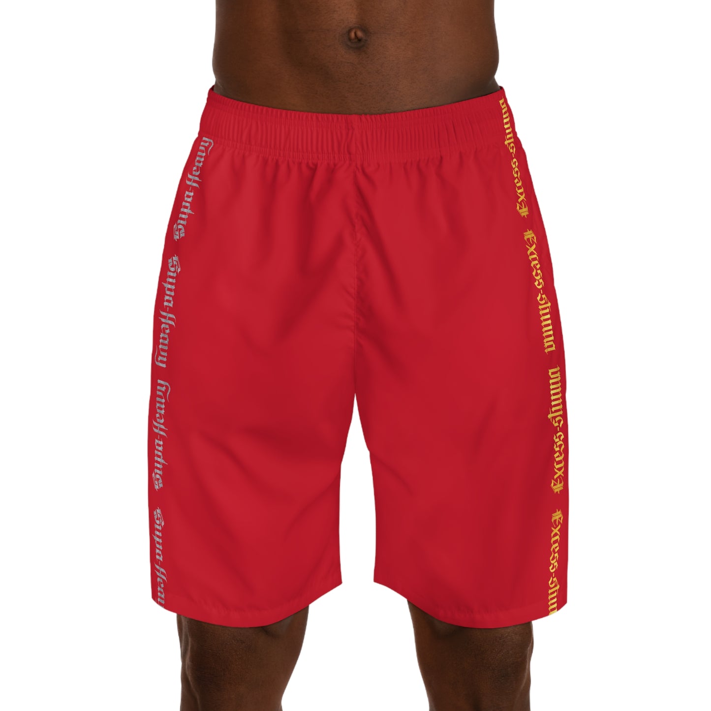 Dark Red Gator Drip Exclusive Supa-Heavy Excess-Stunna Hypa-Flex Limited Edition OG “Excess-Stunna Collection” Men's Jogguz Playuz Shorts
