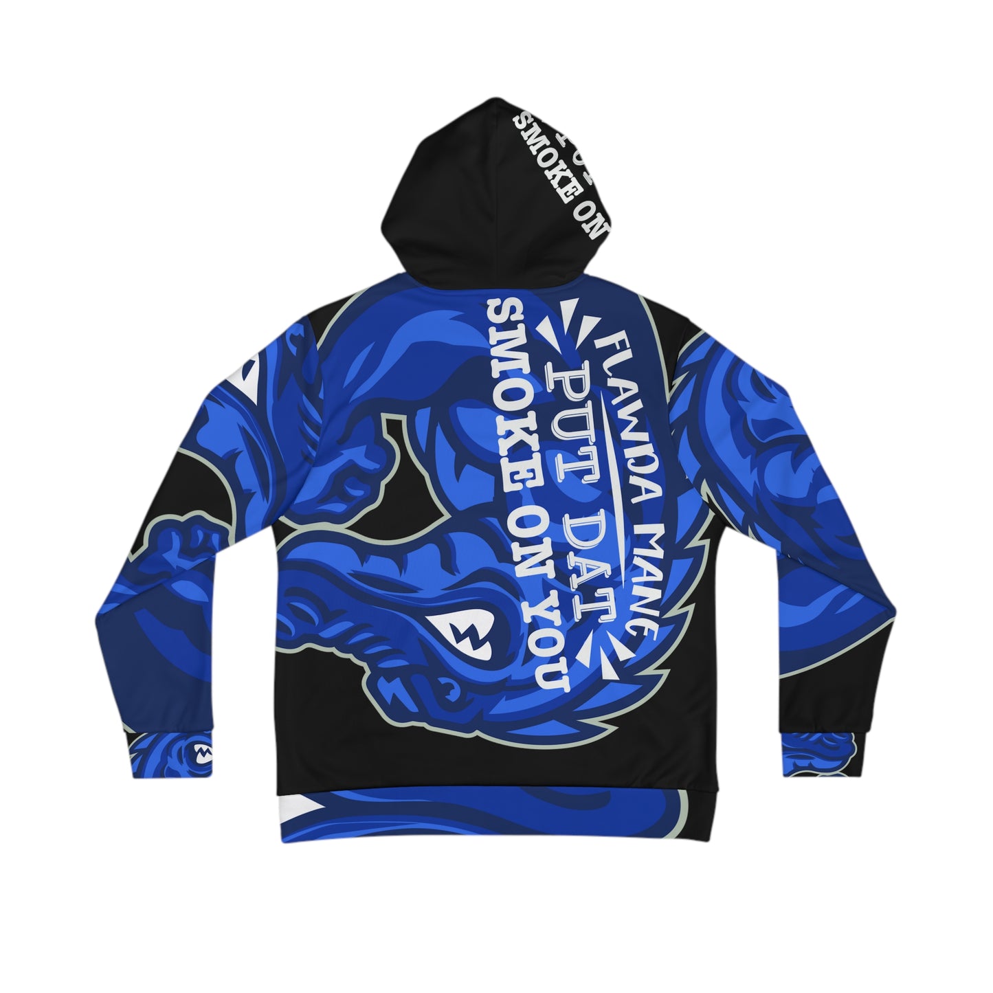 Black/Blue Flawdawear Limited Edition OG Alligator Playuz “Flawda Mane Put Dat Smoke On You” Men’s Playuz Hoodie