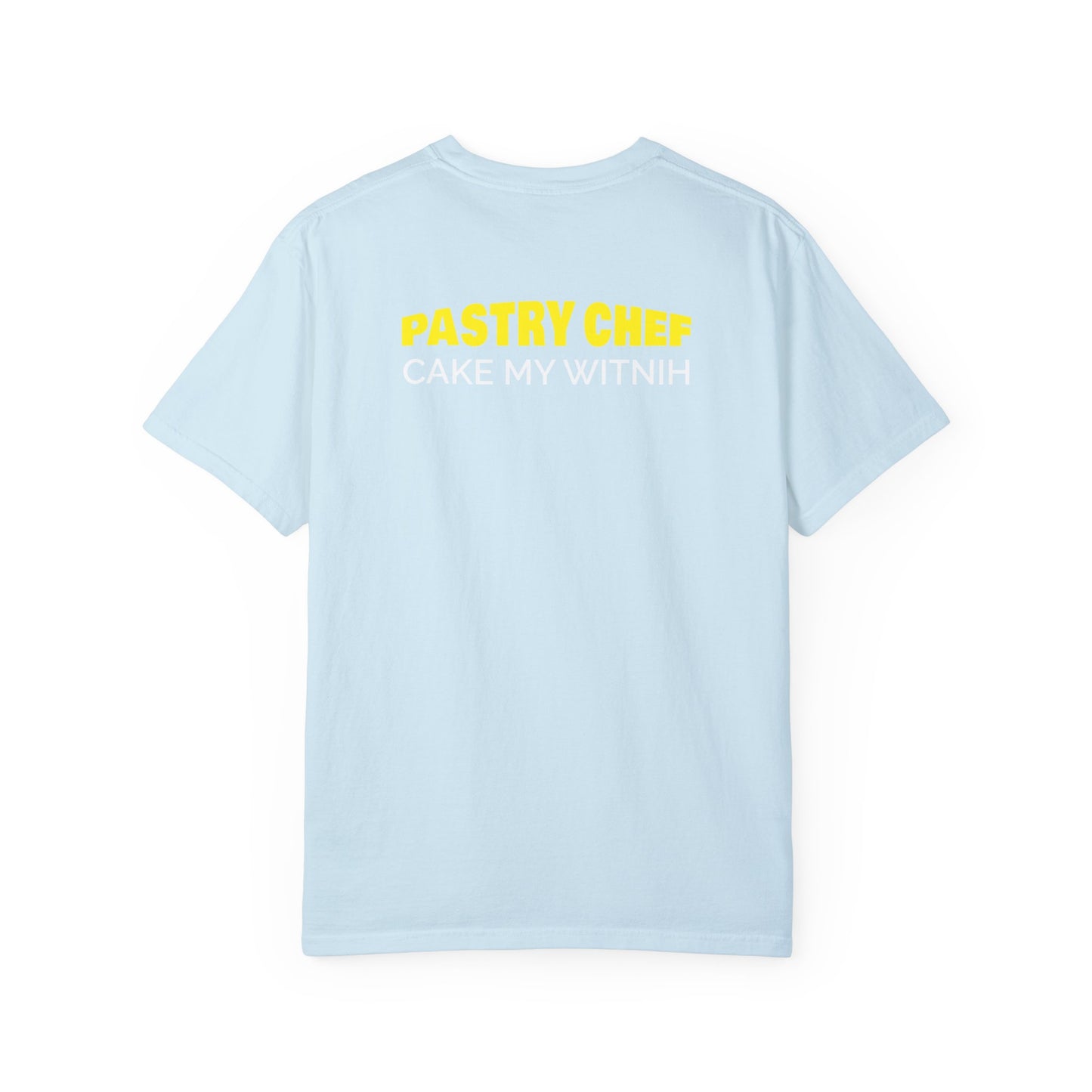 Chambray Flawdawear Limited Edition OG Rich Daddy "Pastry Chef Cake My Witnih" Unisex Garment-Dyed Playuz T-shirt