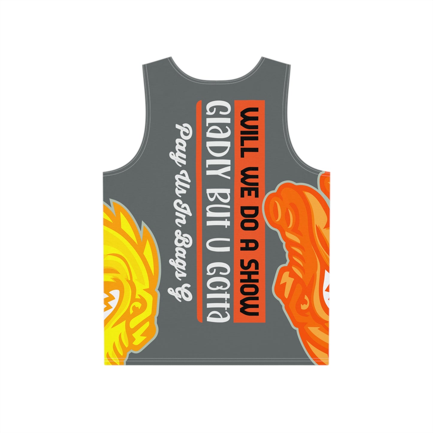 Dark Grey Flawdawear Limited Edition OG Rich Daddy “Will We Do A Show Gladly But U Gotta Pay Us In Bags G” Men’s Playuz Tank