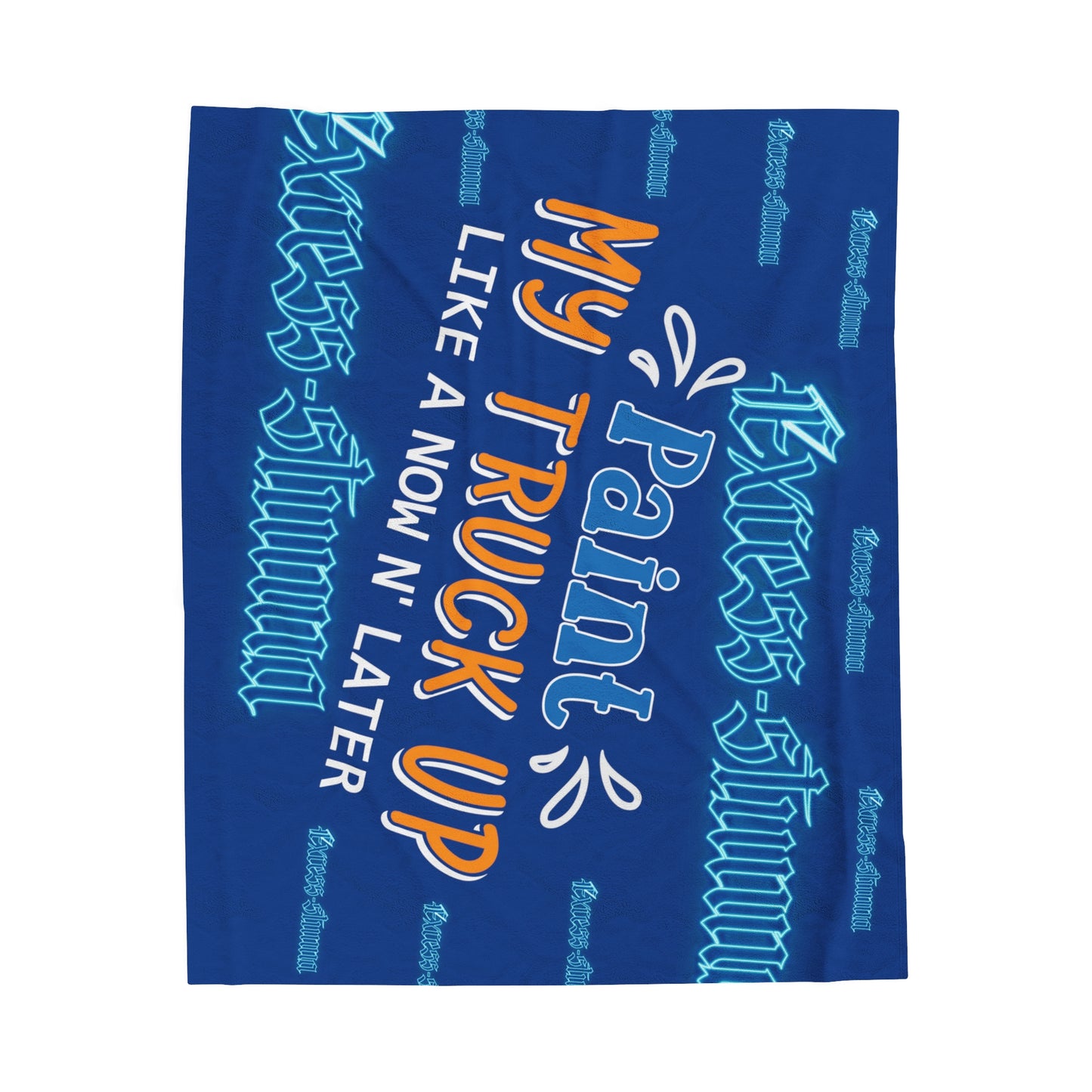 Dark Blue Gator Drip Exclusive Supa-Heavy Excess-Stunna Hypa-Flex Limited Edition OG Flawda Mane “Paint My Truck Up Like A Now N’ Later” Velveteen Plush Playuz Blanket