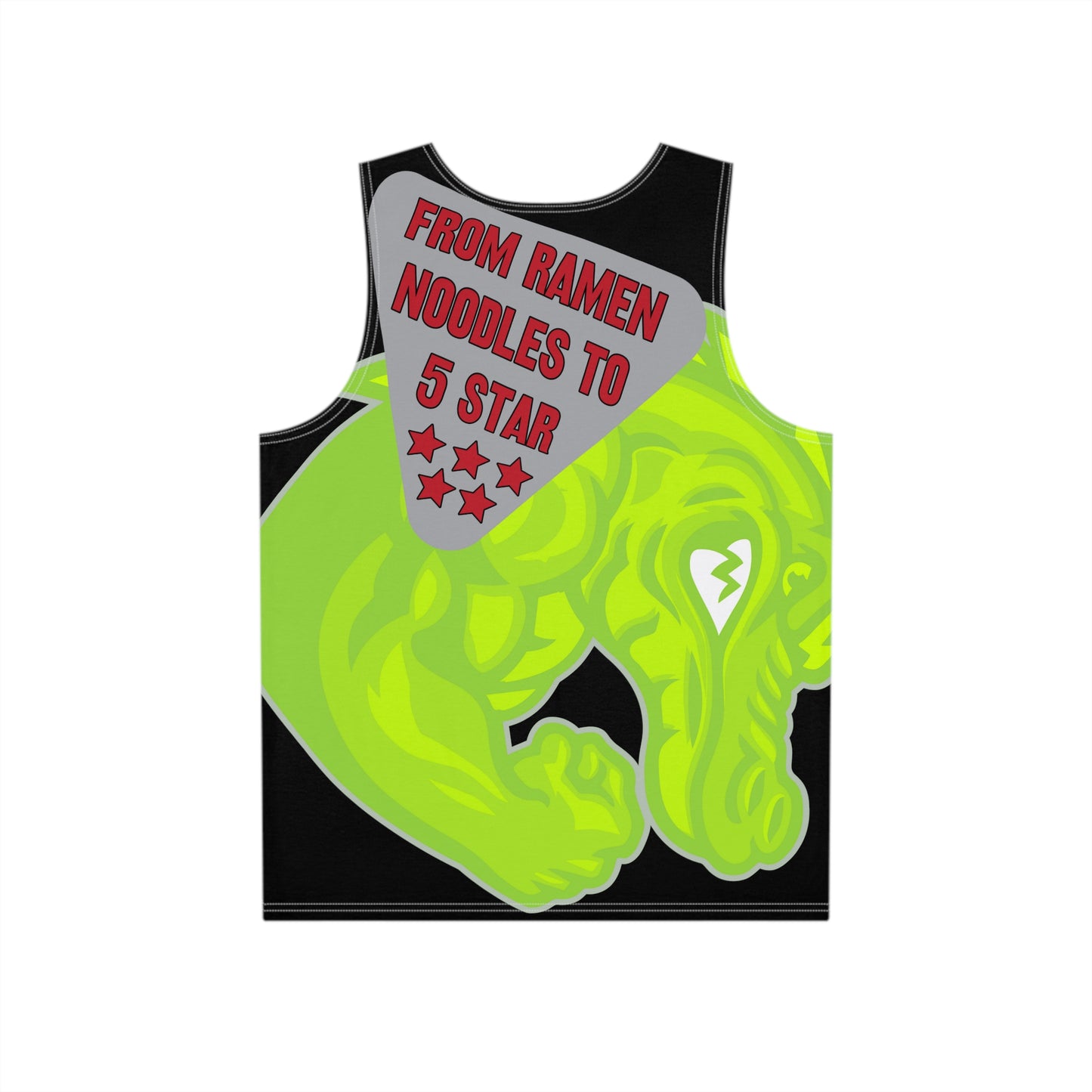 Black/Lime Flawdawear Limited Edition OG Flawda Mane “From Ramen Noodles To 5 Star” Men’s Tank Playuz Top