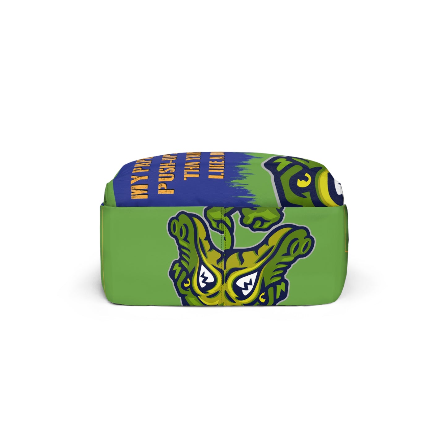 Green Flawdawear Limited Edition OG Rich Daddy "My Papuh Do Push-Up's N' Tha Yard Like A OG" Classic Backpack