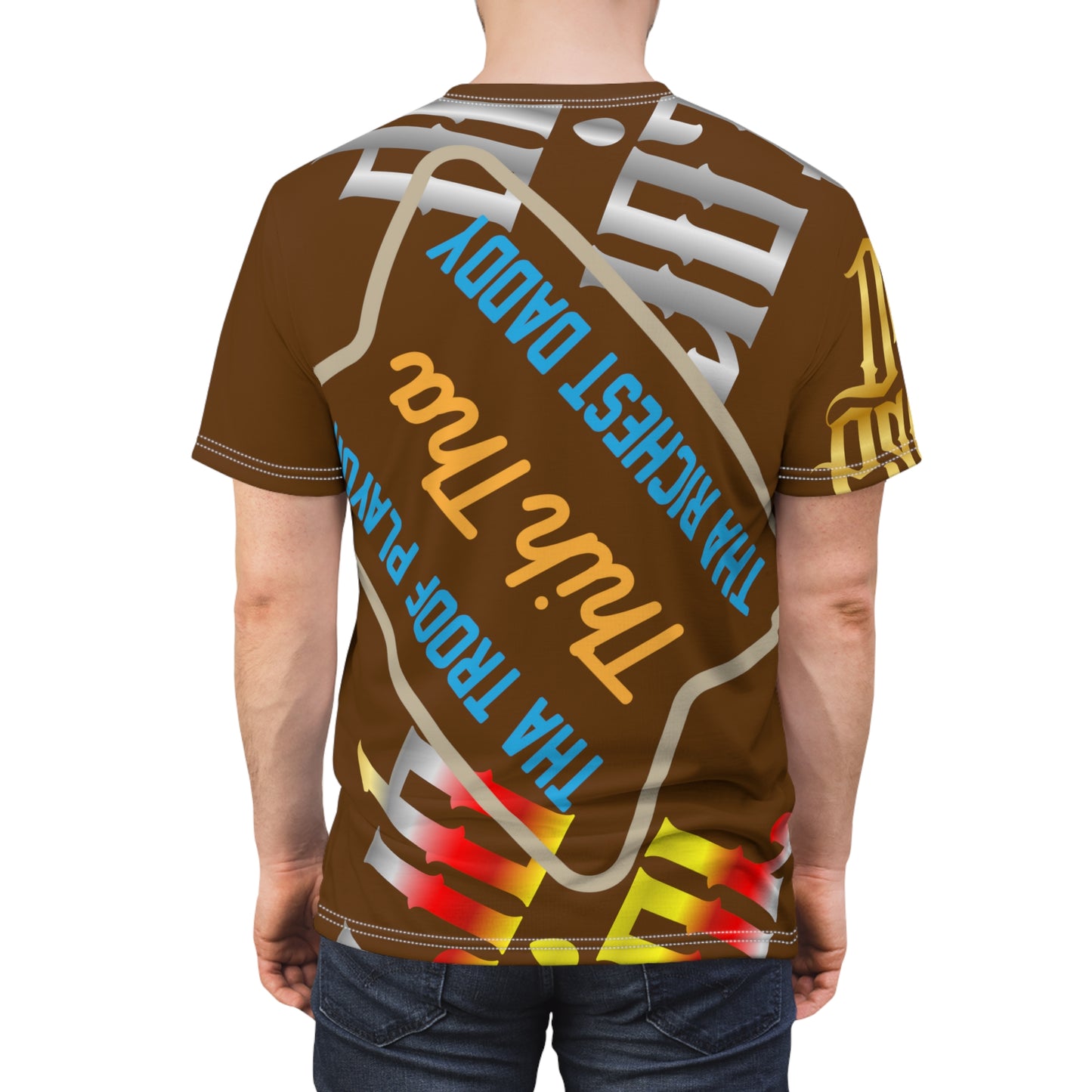 Brown Gator Drip Exclusive Supa-Heavy Excess-Stunna Flex Alligator Playuz Limited Edition OG Multi-Logo Rich Daddy “Tha Troof Playuh Thih Tha Richest Daddy” Unisex Cut & Sew Playuz Tee