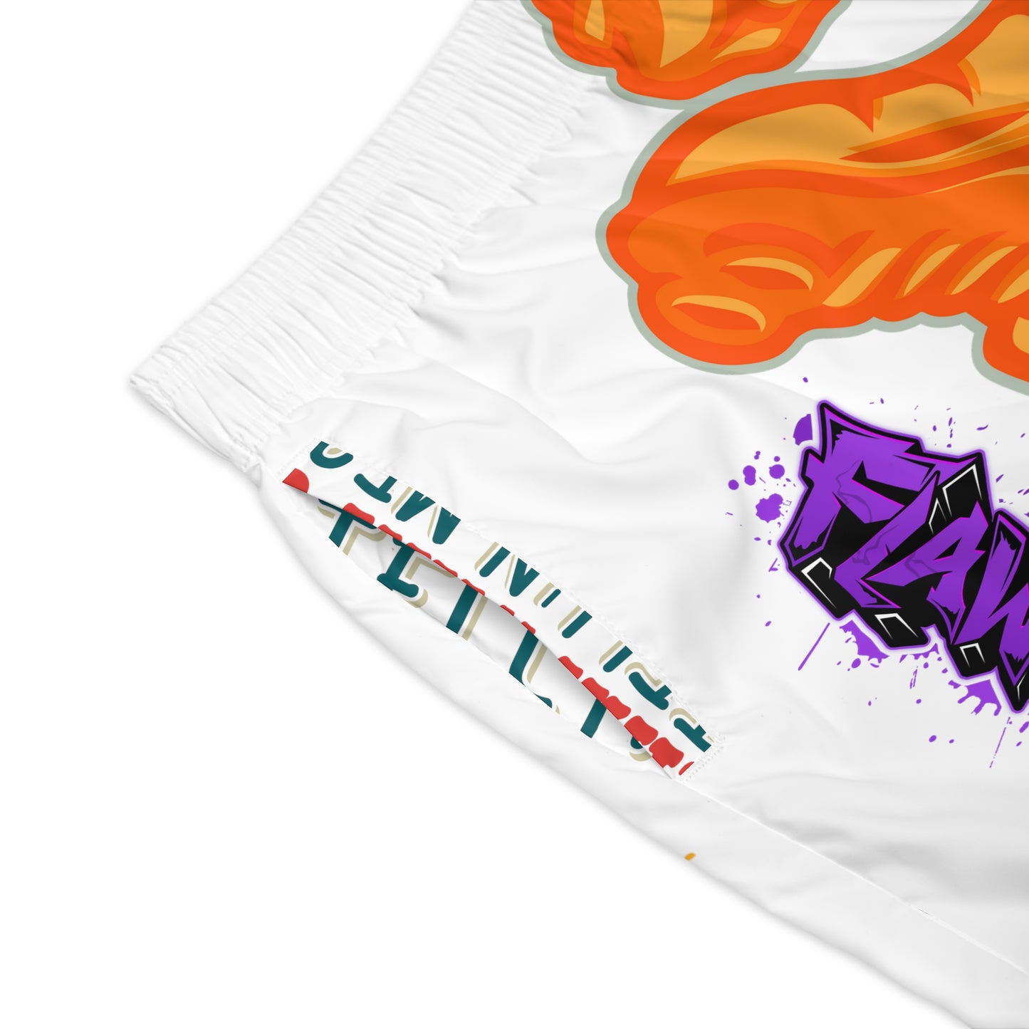 White Flawdawear Limited Edition OG Rich Daddy “Rich Daddy AKA What U Tell’n ME?” Men’s Jogguz Playuz Shorts