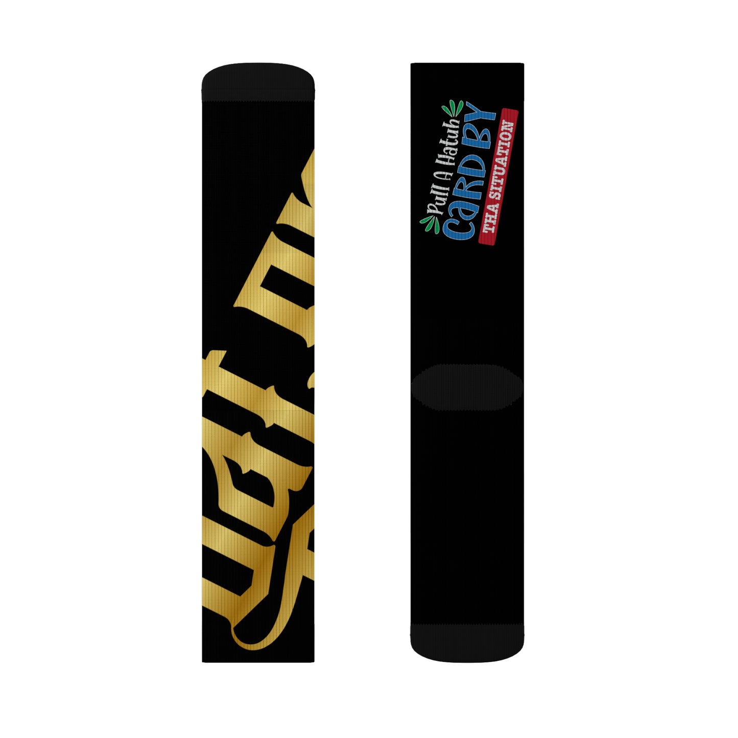 Black Gator Drip Supa-Heavy Excess-Stunna Hypa-Flex Limited Edition OG Alligator Papuh Playuz “Pull A Hatuh Card By Tha Situation” Medium Playuz Socks