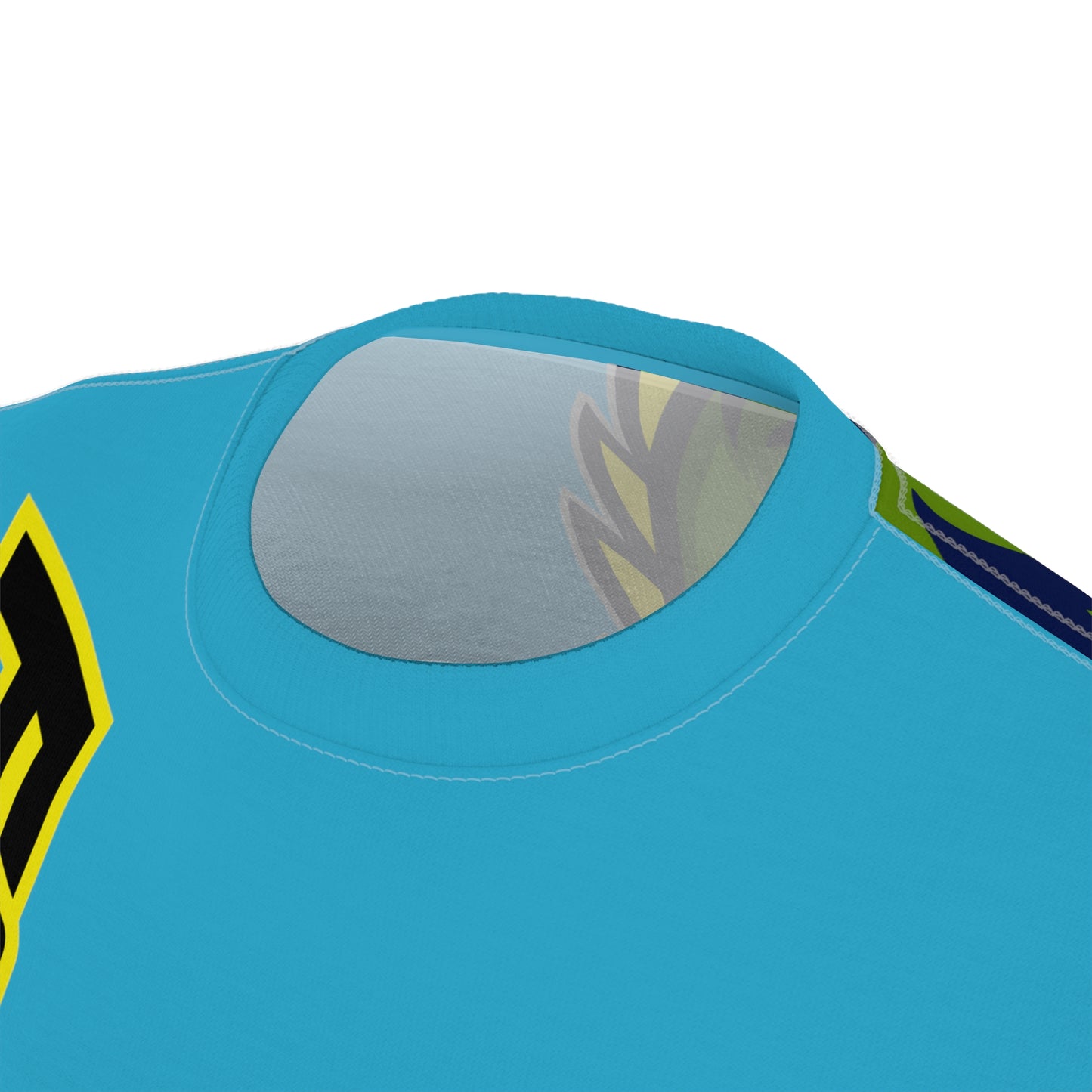 Turquoise Flawdawear Limited Edition OG Rich Daddy “Go’n 2 Tha Papuh Call Dat Routine” Unisex Cut & Sew Playuz Tee