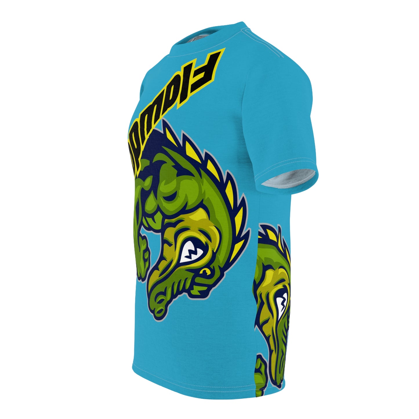 Turquoise Flawdawear Limited Edition OG Flawda Mane “Why He So Clean Is What Dey Wanna Know” Unisex Cut & Sew Playuz Tee