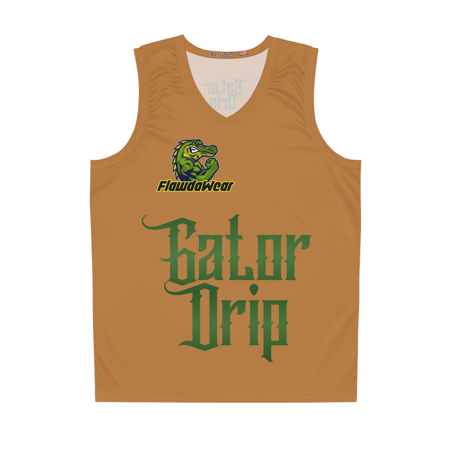 Light Brown Flawdawear x Gator Drip Supa-Heavy Excess-Stunna Hypa-Flex Limited Edition OG Flawda Mane "Southern To Tha Fuck'n Bone" Basketball Playuz Jersey