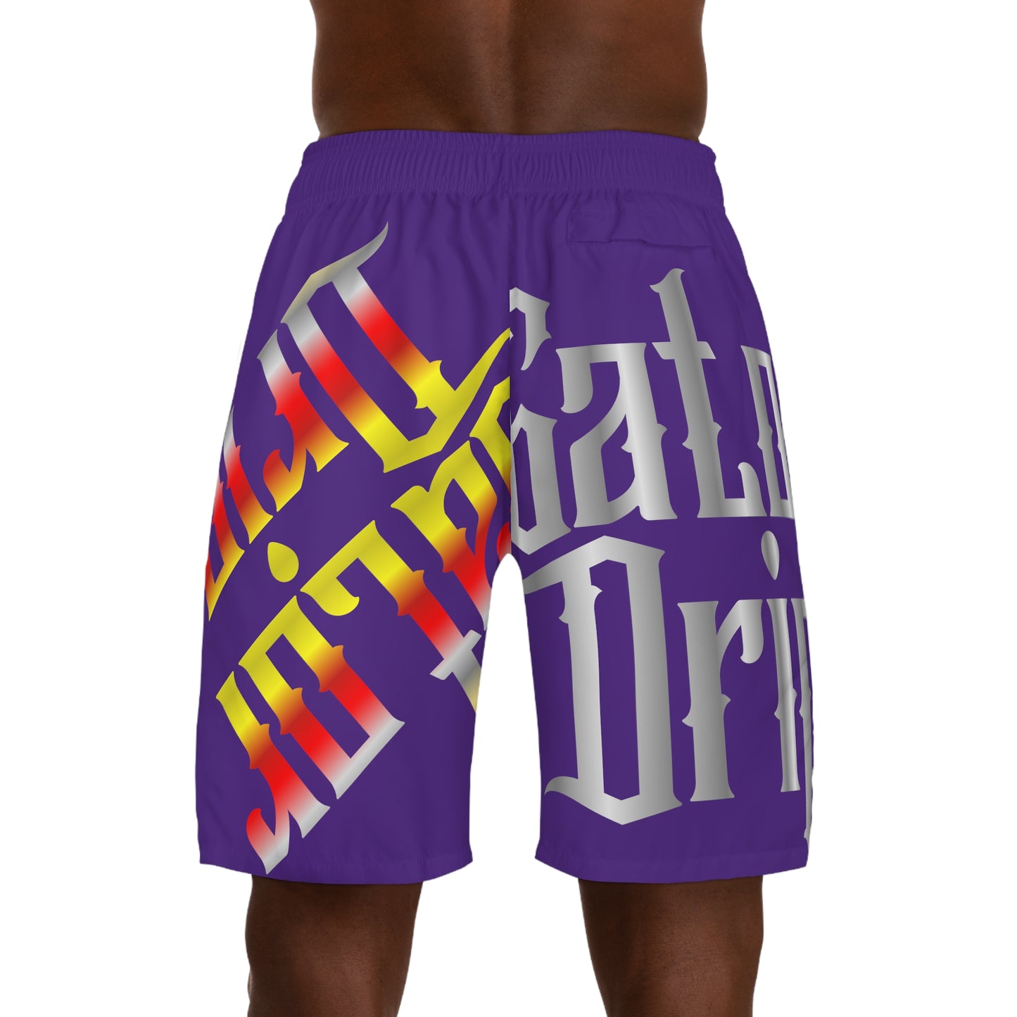 Purple Gator Drip Exclusive Supa-Heavy Excess-Stunna Flex Alligator Playuz Limited Edition OG Multi-Logo Rich Daddy “We Out In Tha Country Past Tha Cattle Ranch” Men’s Jogguz Playuz Shorts