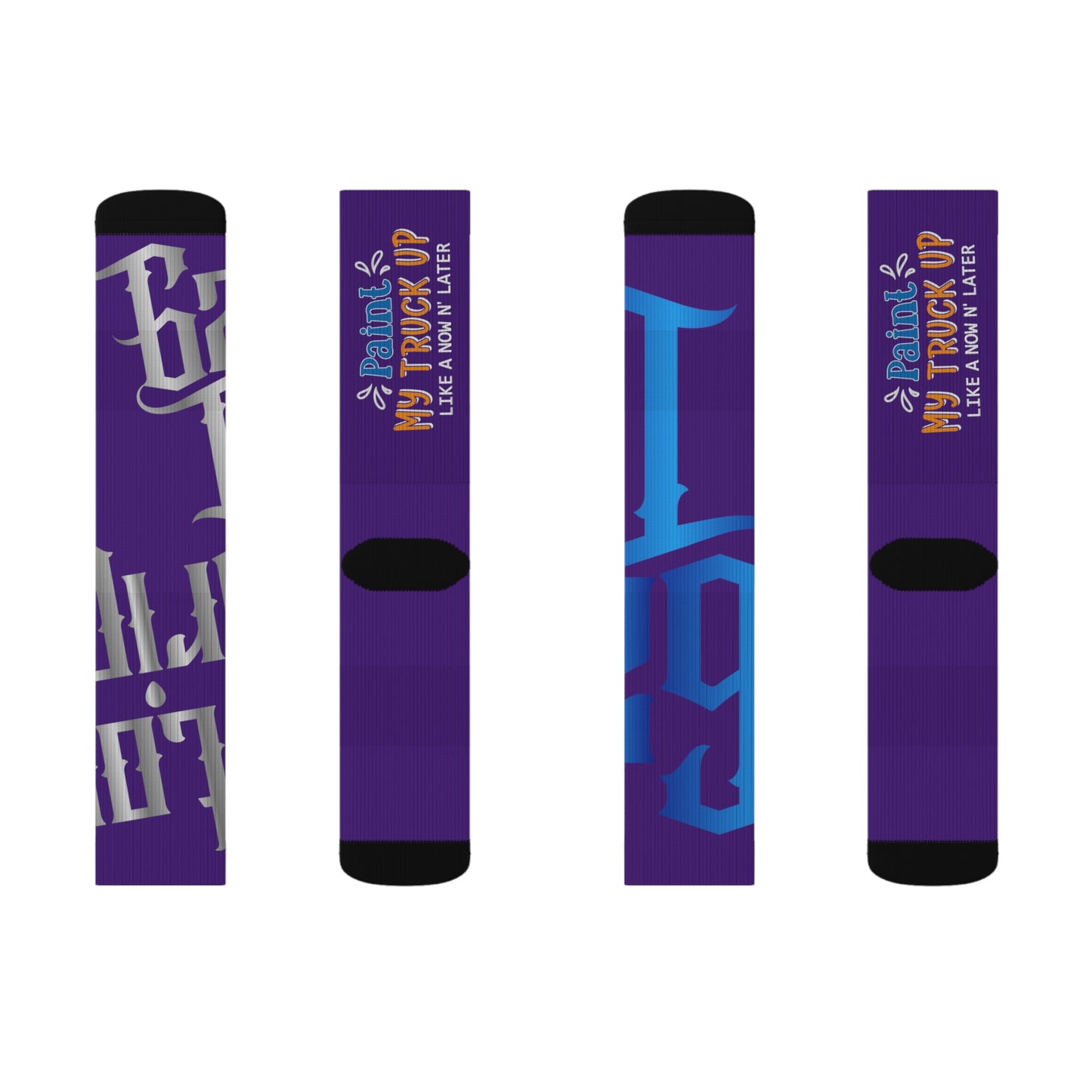 Purple Gator Drip Supa-Heavy Excess-Stunna Hypa-Flex Limited Edition OG Flawda Mane “Paint My Truck Up Like A Now & Later” Medium Playuz Socks