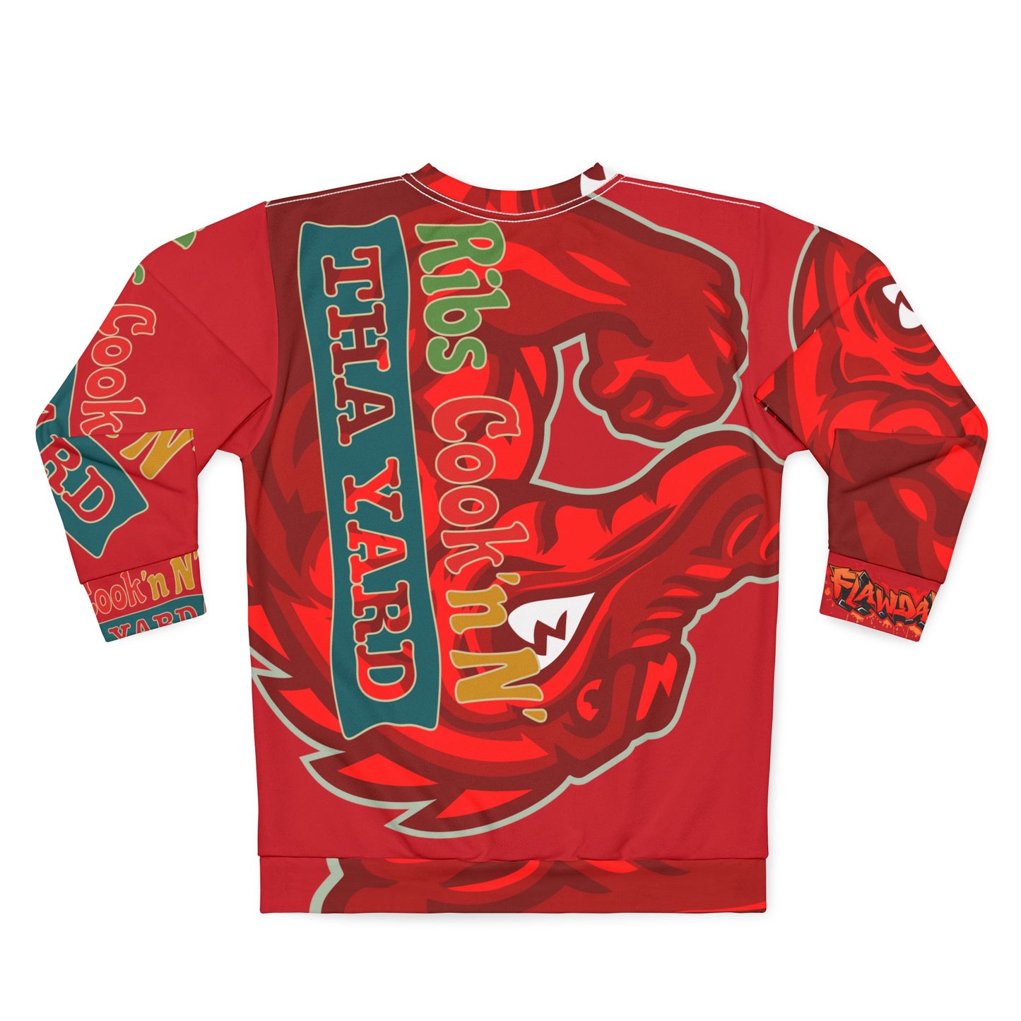 Red Flawdawear Limited Edition OG Flawda Mane “Ribs Cook’n N’ Men’s Unisex Playuz Sweatshirt