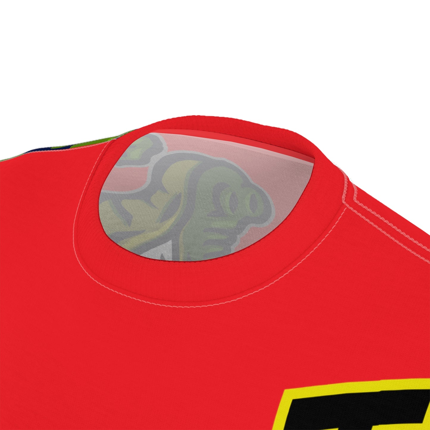 Red Flawdawear Limited Edition OG Flawda Mane “Paint My Truck Up Like A Now N’ Later” Unisex Cut & Sew Playuz Tee