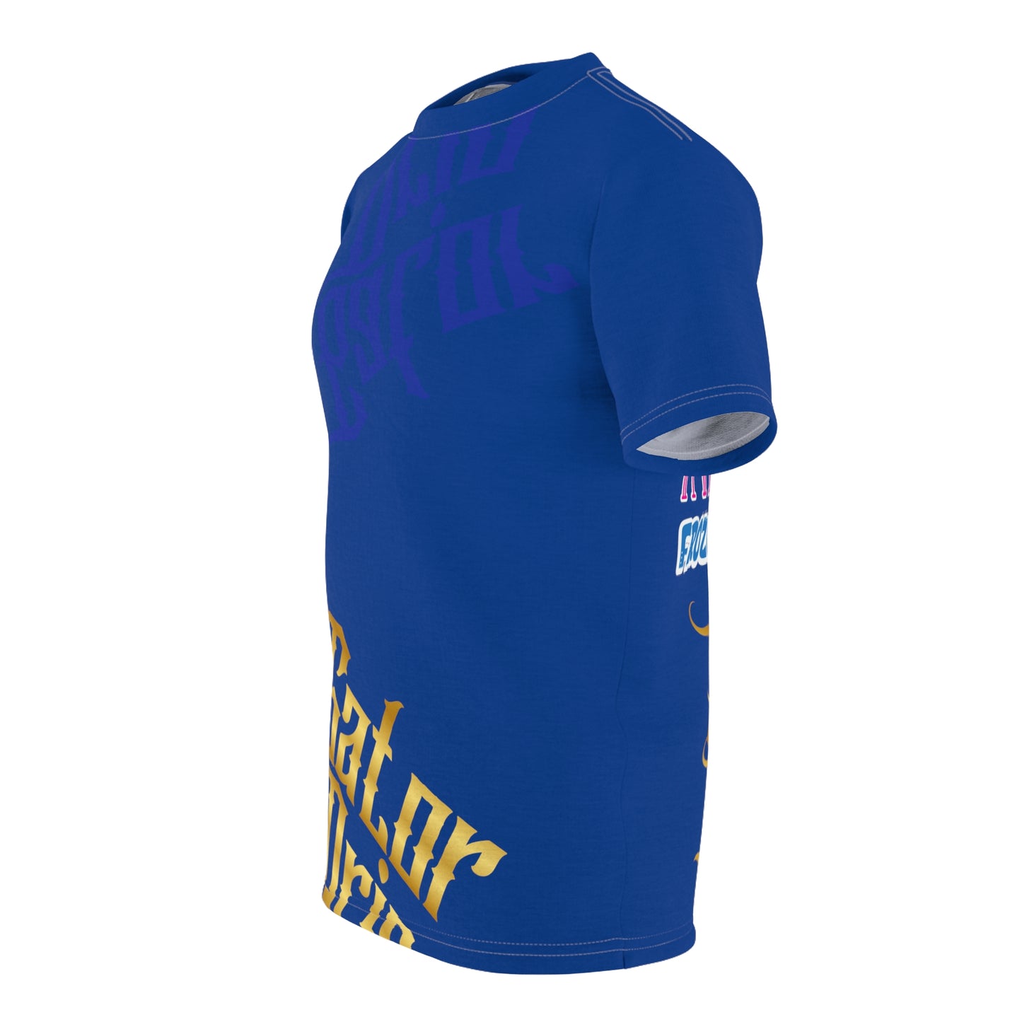 Dark Blue Gator Drip Exclusive Supa-Heavy Excess-Stunna Flex Alligator Playuz Limited Edition OG Multi-Logo Rich Daddy “A Hatuh Stone Frozen In His Envy" Unisex Cut & Sew Playuz Tee