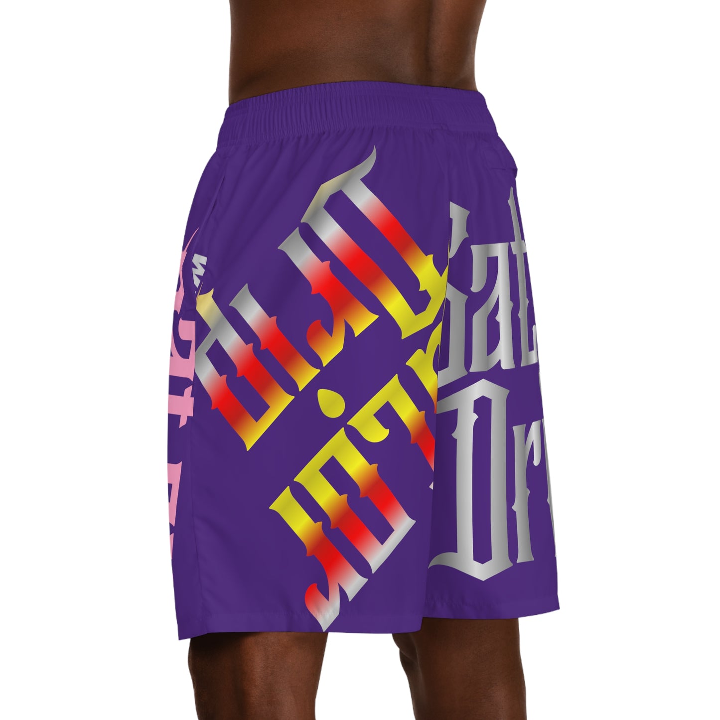 Purple Gator Drip Exclusive Supa-Heavy Excess-Stunna Flex Alligator Playuz Limited Edition OG Multi-Logo Rich Daddy “We Out In Tha Country Past Tha Cattle Ranch” Men’s Jogguz Playuz Shorts