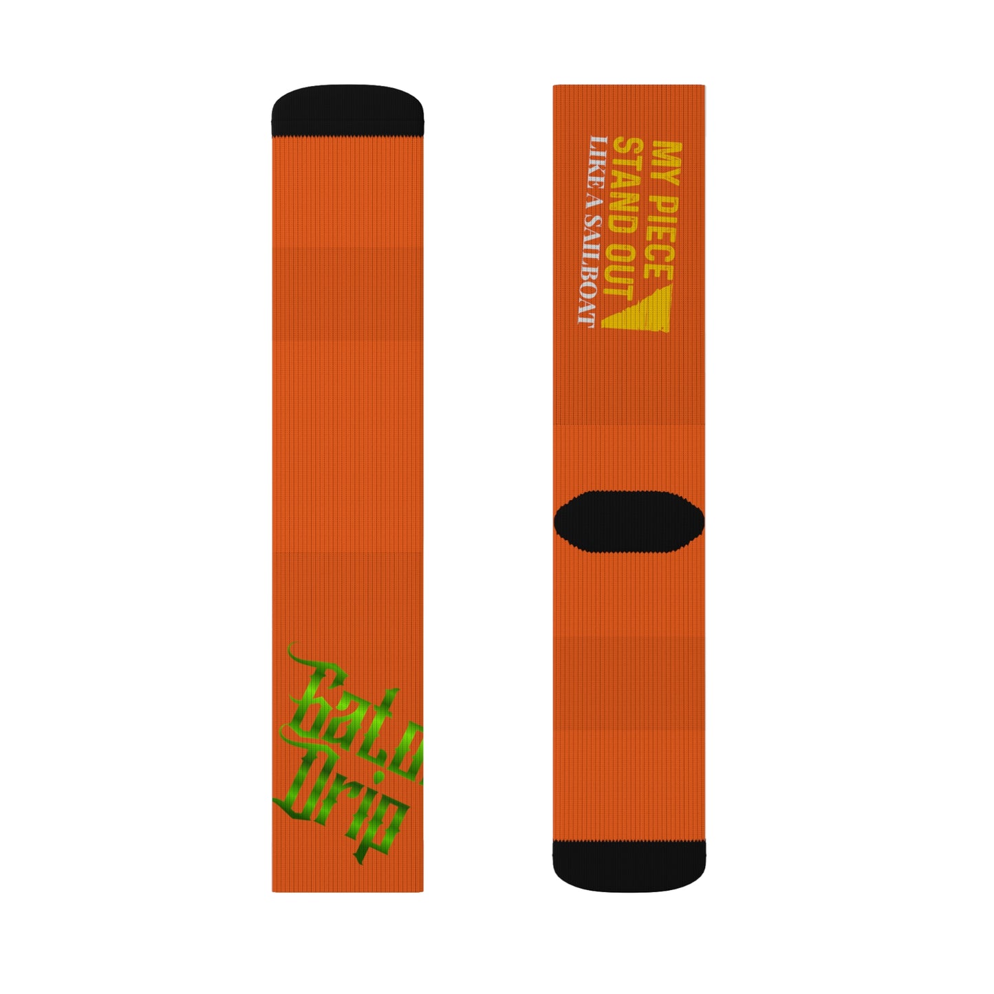 Orange Gator Drip Supa-Heavy Excess-Stunna Hypa-Flex Limited Edition OG Flawda Mane “My Piece Stand Out Like A Sailboat” Medium Playuz Socks