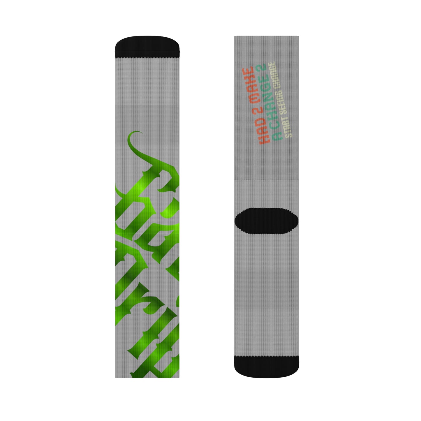 Light Grey Gator Drip Supa-Heavy Excess-Stunna Hypa-Flex Limited Edition OG Flawda Mane “Had 2 Make A Change 2 Start Seeing Change” Medium Playuz Socks