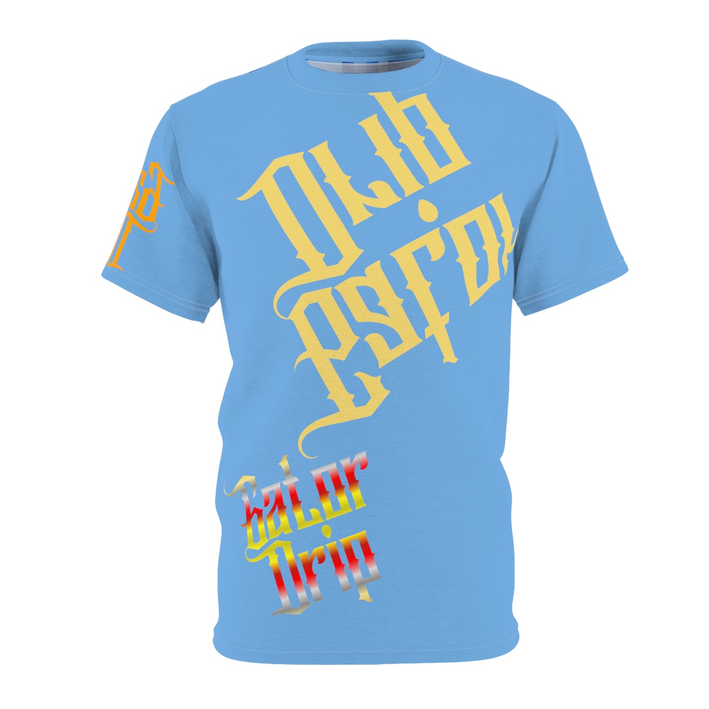 Light Blue Gator Drip Exclusive Supa-Heavy Excess-Stunna Flex Alligator Playuz Limited Edition OG Multi-Logo Rich Daddy “Cakewood Baby Took Us Out Tha Gutta" Unisex Cut & Sew Playuz Tee
